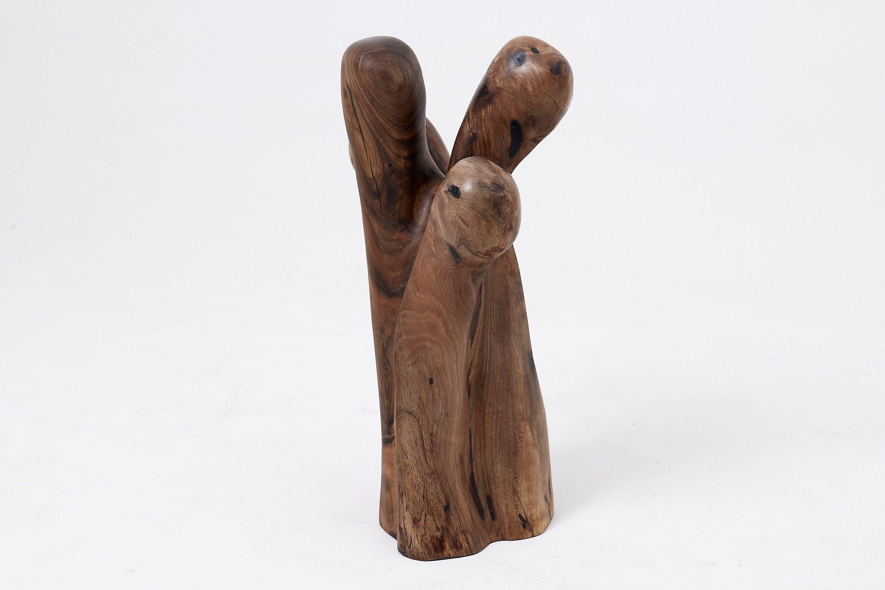 Still Stand Abstract Wood Sculpture, Chainsaw Carved, Walnut - image 10