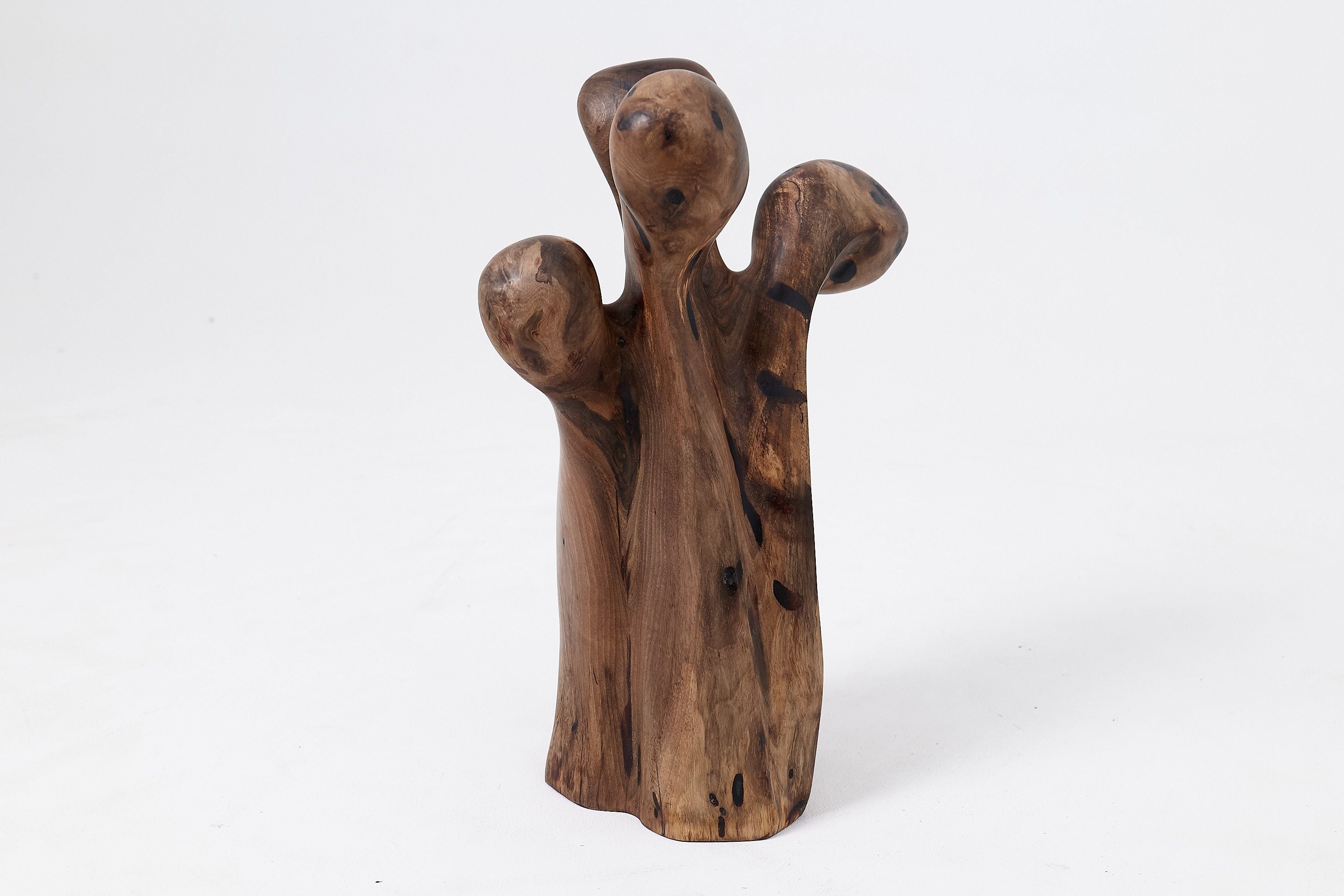 Still Stand Abstract Wood Sculpture, Chainsaw Carved, Walnut - image 13