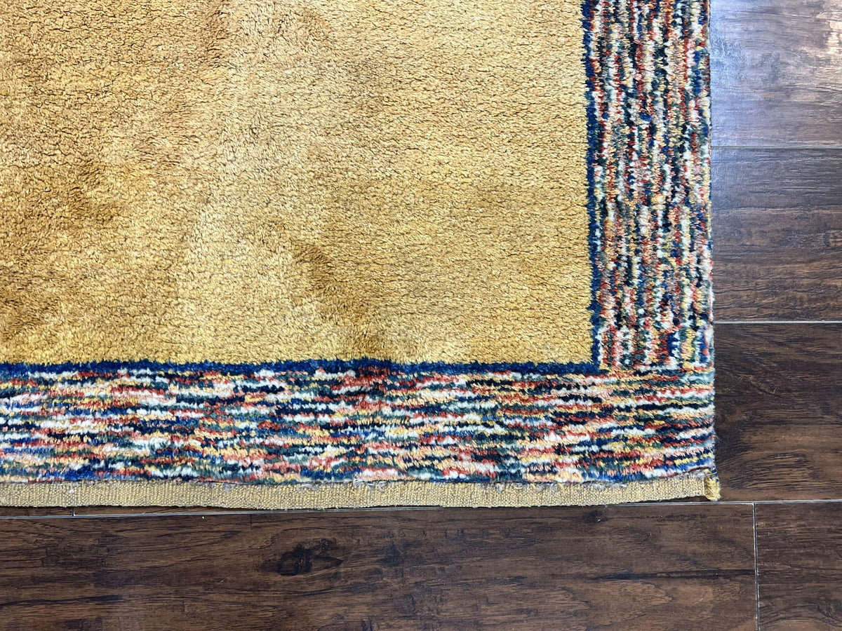 Indo Gabbeh Rug 3.7 x 5, Tribal Rug, Boho Rug, Wool Handmade Carpet - Jewel Rugs, view 10