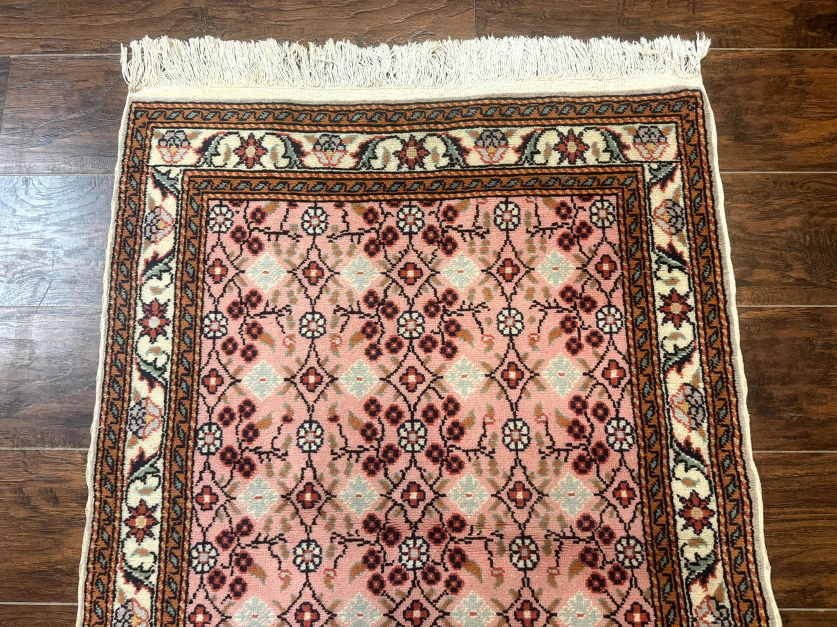 Turkish Sivas Rug 3x4, Pink, Handmade, Wool, Vintage - Jewel Rugs, view 4