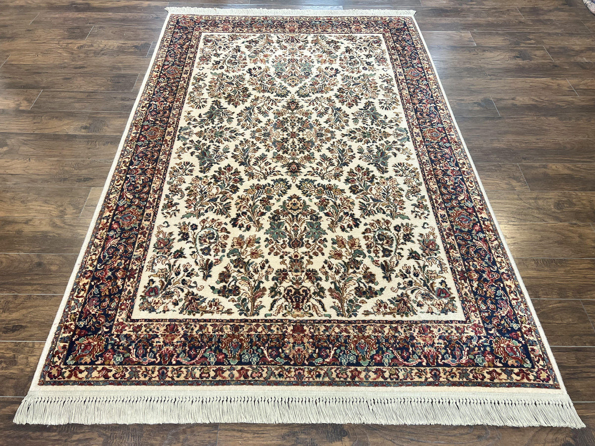 Karastan Rug 5.9 x 9, Ivory Sarouk #760, Wool Vintage Original Collection 700 Series - Jewel Rugs, view 2