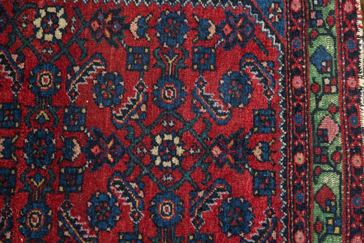 2x2.5 Antique Fine Hamadan Square Rug Mat