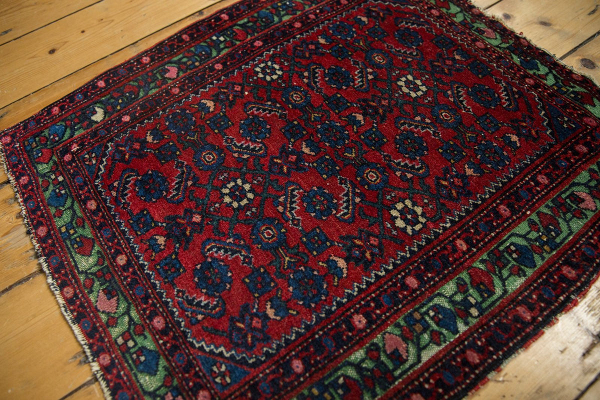 2x2.5 Antique Fine Hamadan Square Rug Mat