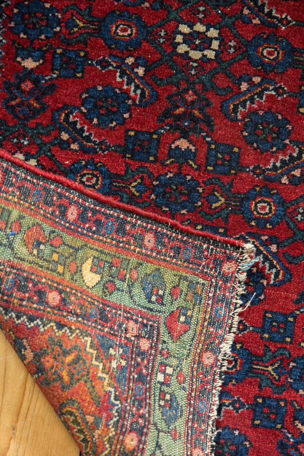 2x2.5 Antique Fine Hamadan Square Rug Mat