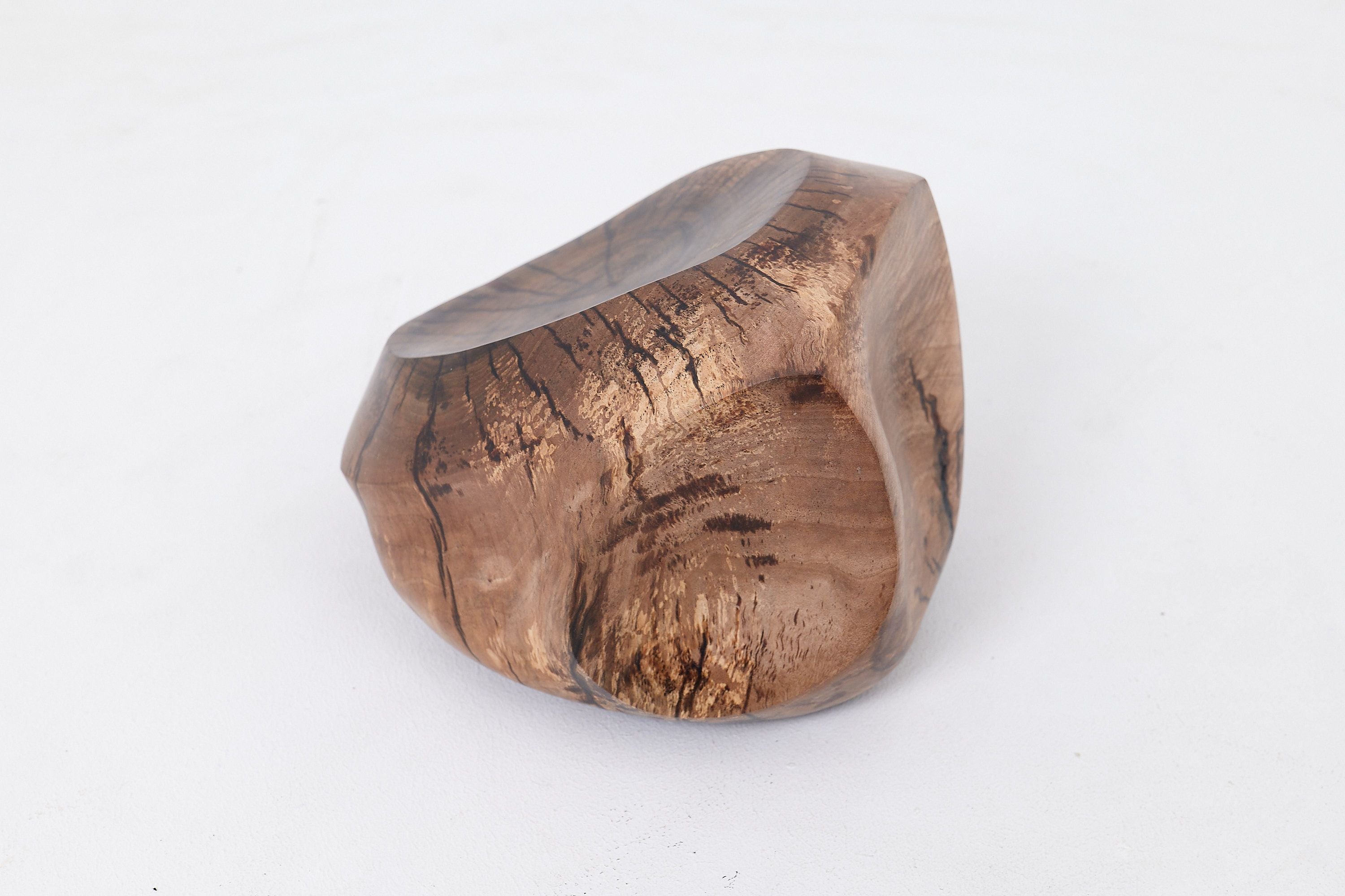 Still Stand Abstract Wood Sculpture, Chainsaw Carved, Walnut, - image 5