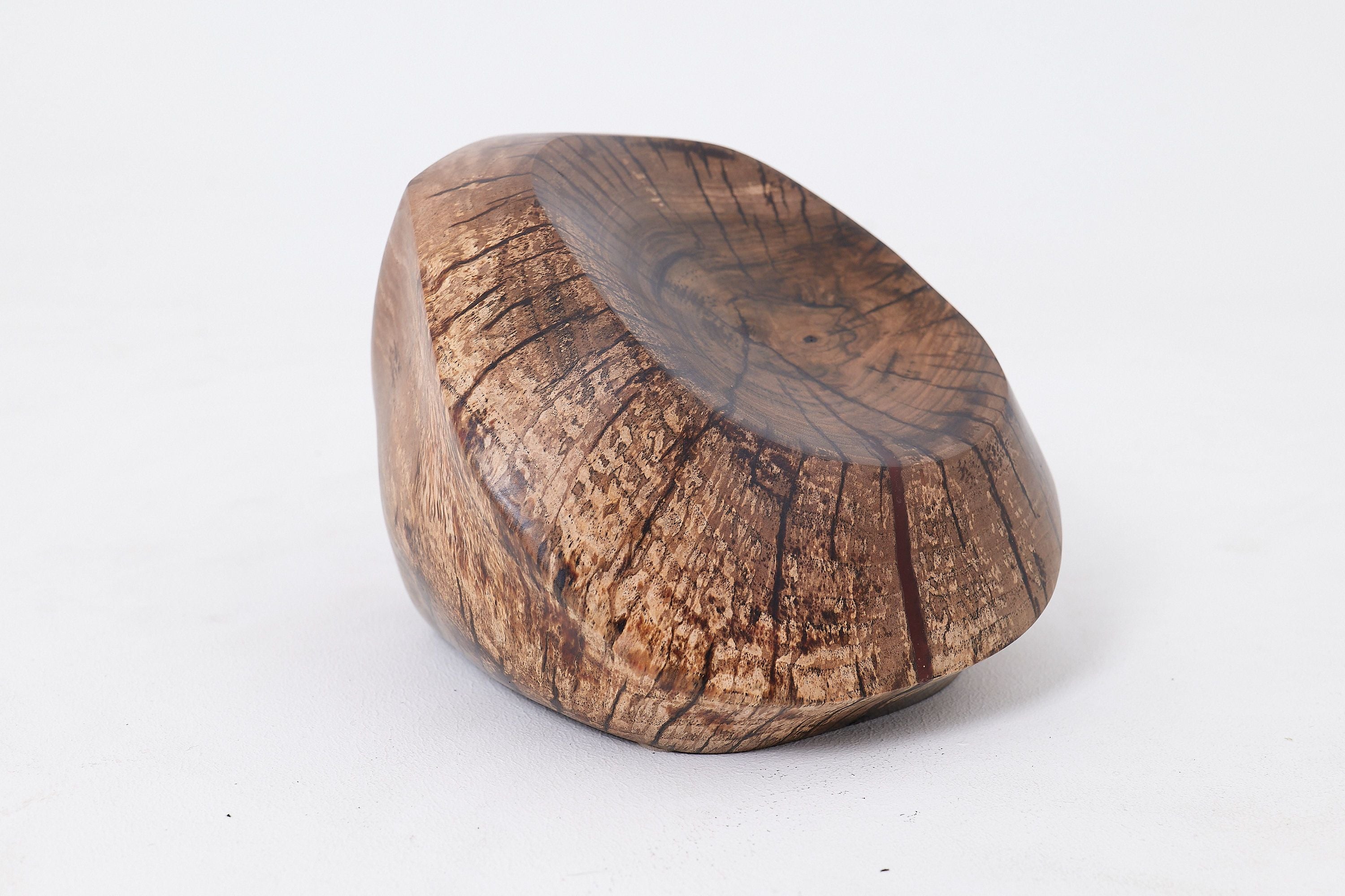 Still Stand Abstract Wood Sculpture, Chainsaw Carved, Walnut,