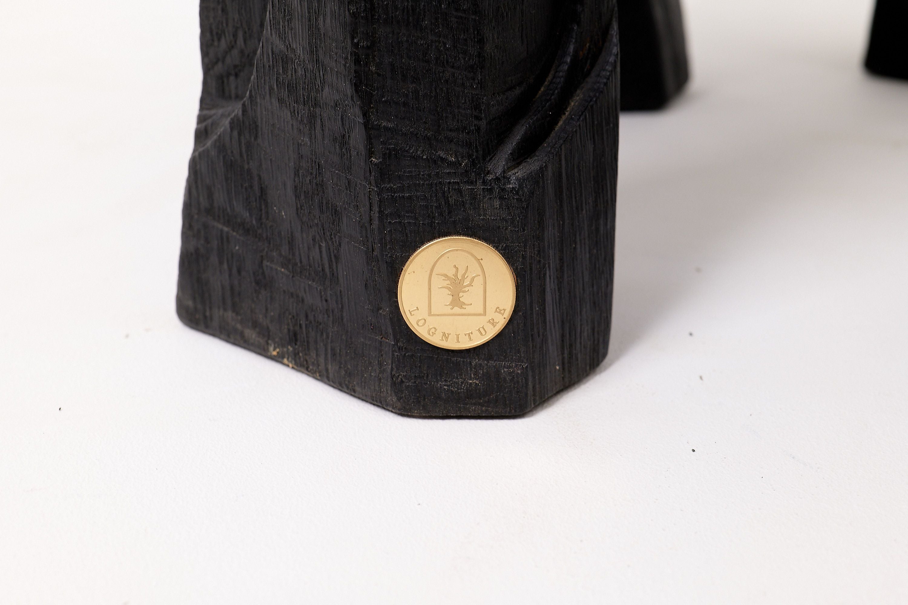 Sculptural Side Table, Rustic, Burnt Black Wood, Carved, Handmade - image 18