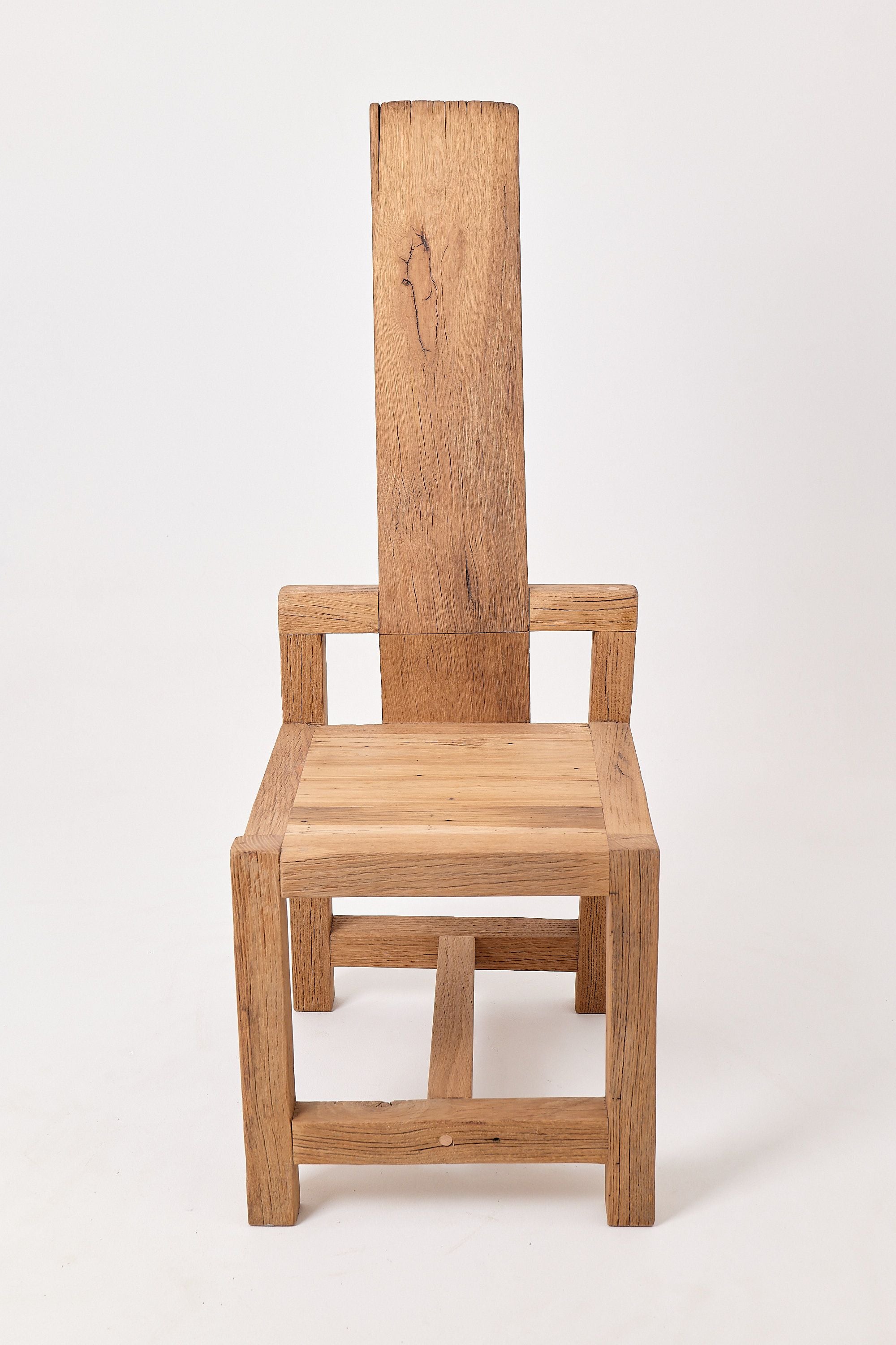 Massive Oak Armchair, Rustic, Burnt Wood, Black, Charred, Handmade - image 4