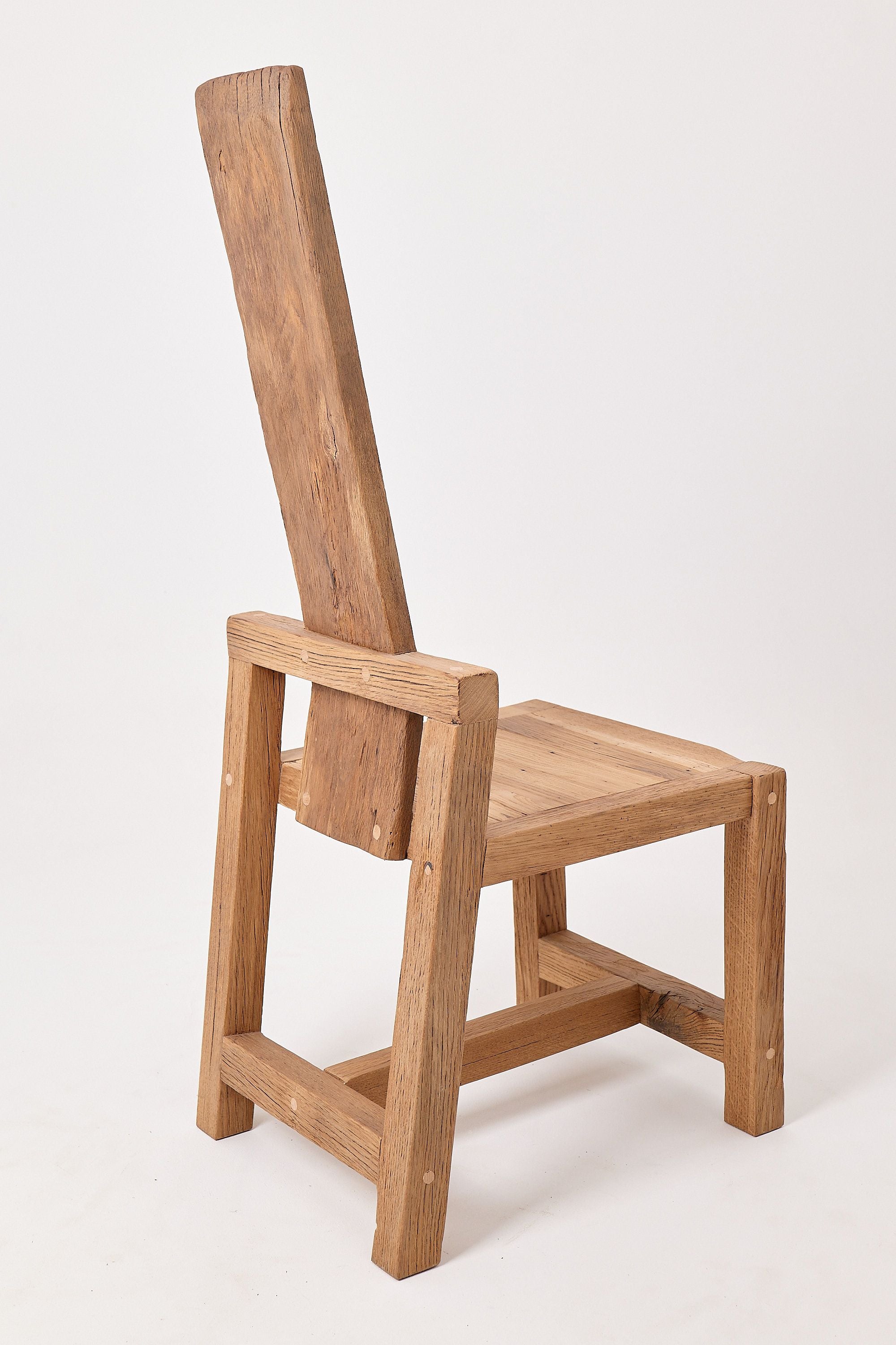 Massive Oak Armchair, Rustic, Burnt Wood, Black, Charred, Handmade - image 11