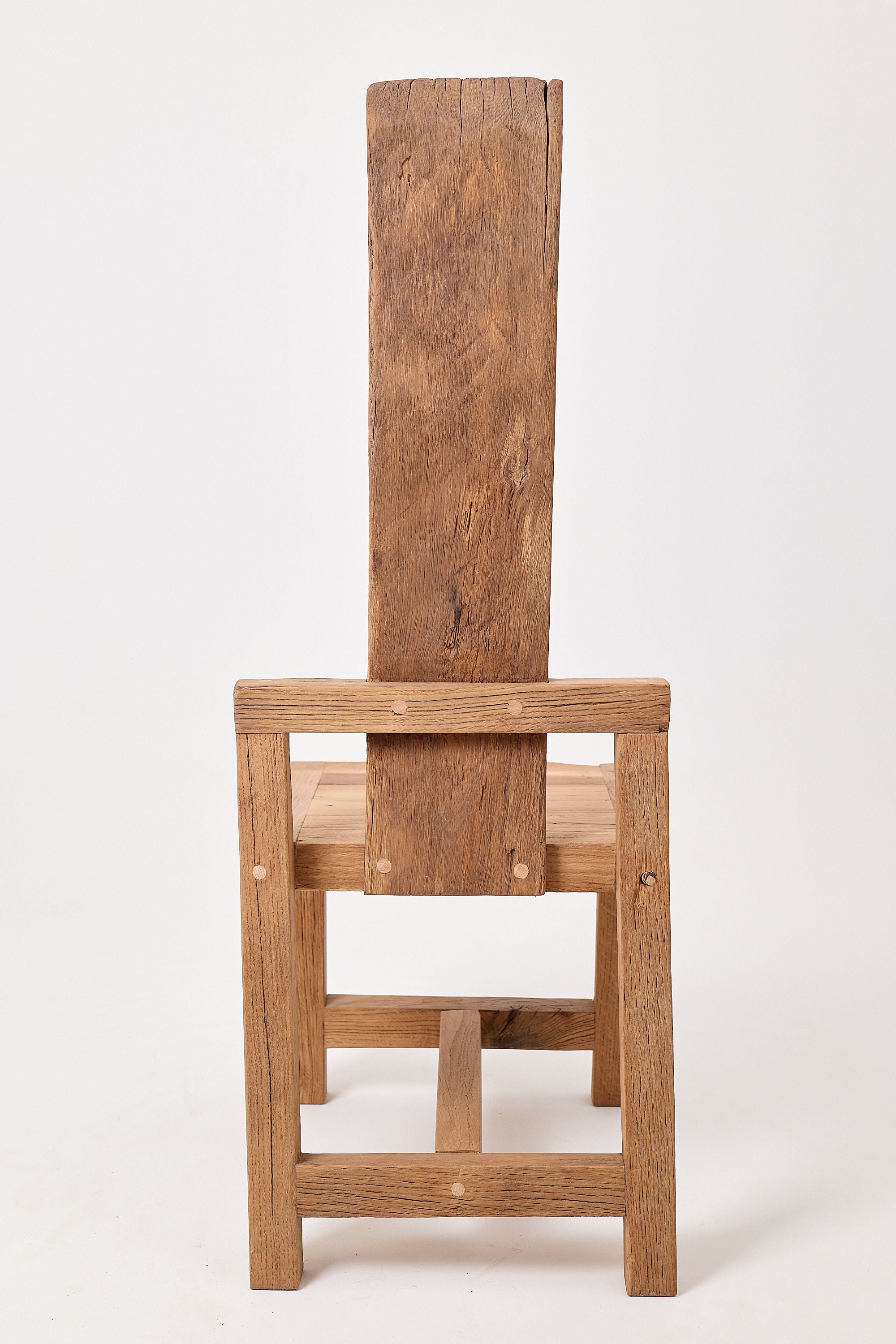 Massive Oak Armchair, Rustic, Burnt Wood, Black, Charred, Handmade - image 10