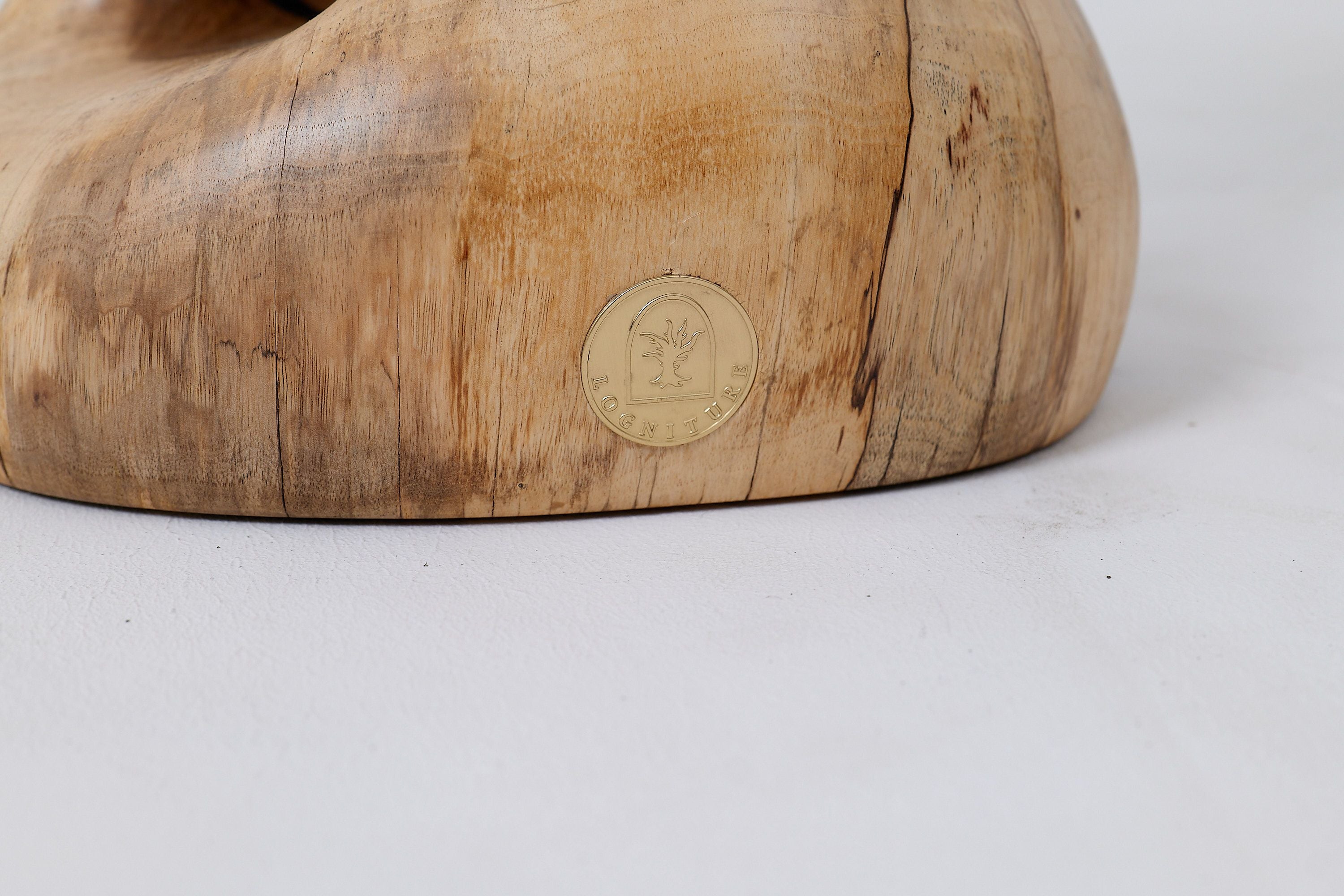 Sculptural Side Table, Stool, Solid Wood, Walnut, Contemporary Design - image 5