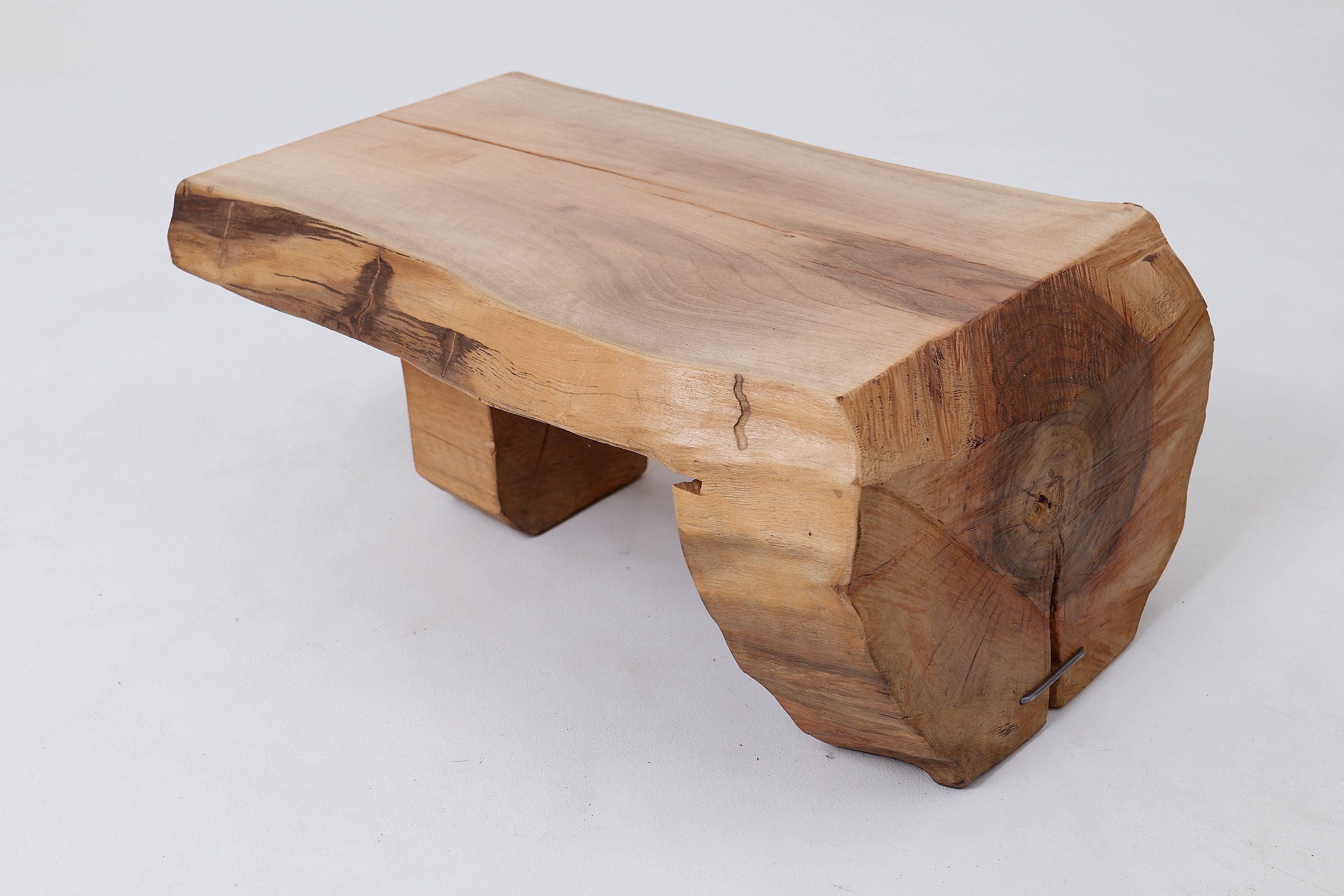 Side Table, Organic, Live-Edge, Walnut, Rustic, Minimalist Handmade - image 11