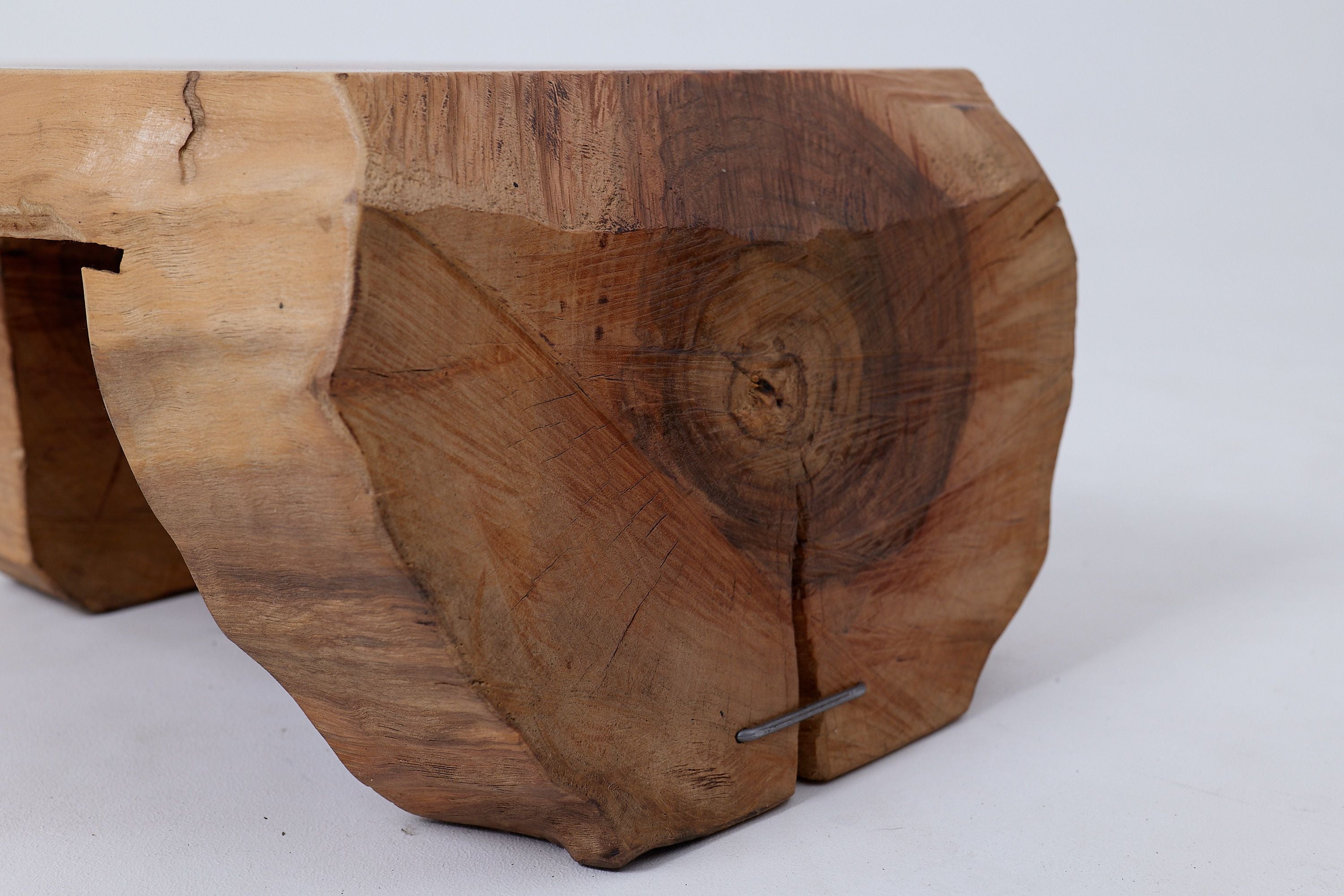 Side Table, Organic, Live-Edge, Walnut, Rustic, Minimalist Handmade - image 12