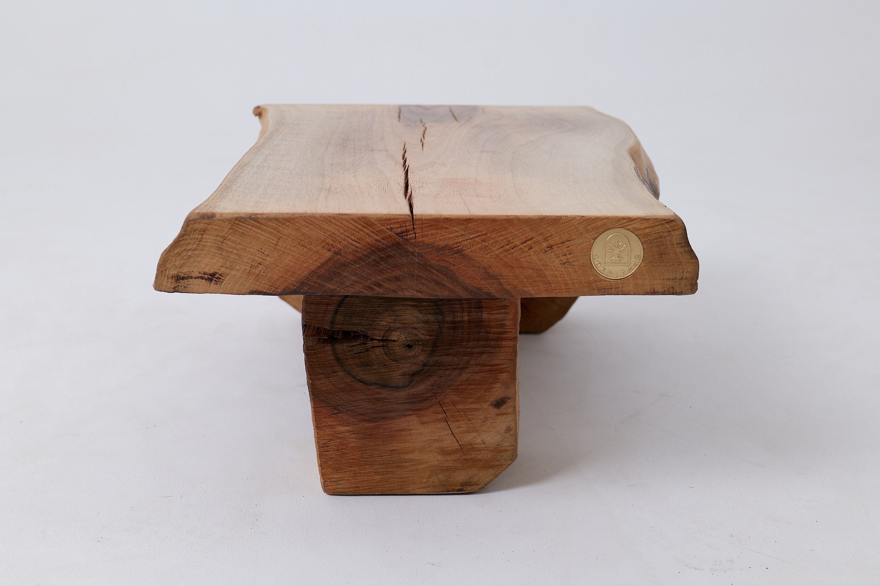 Side Table, Organic, Live-Edge, Walnut, Rustic, Minimalist Handmade - image 6
