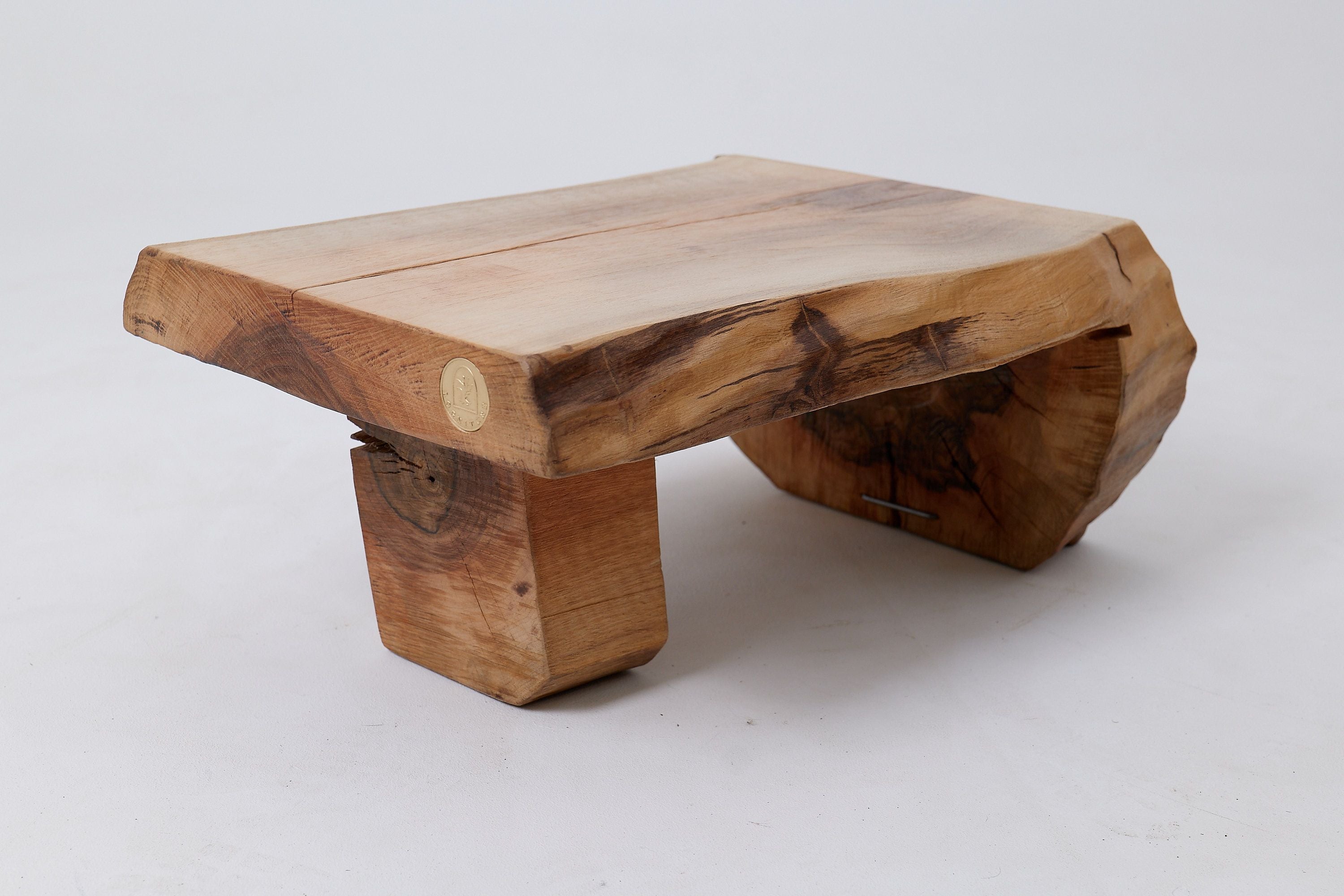 Side Table, Organic, Live-Edge, Walnut, Rustic, Minimalist Handmade - image 8