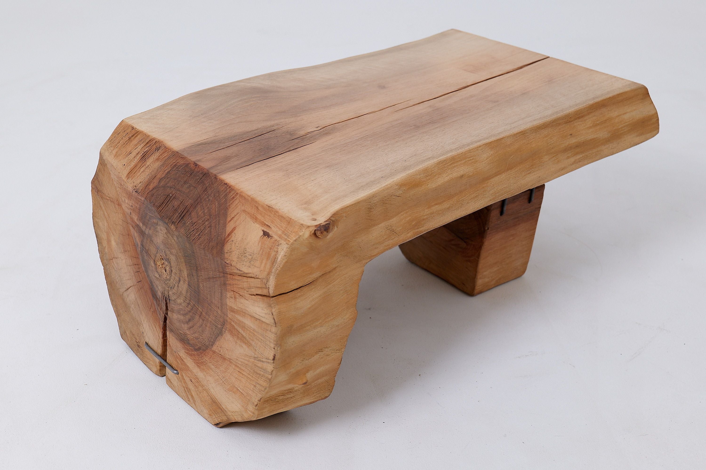Side Table, Organic, Live-Edge, Walnut, Rustic, Minimalist Handmade - image 14