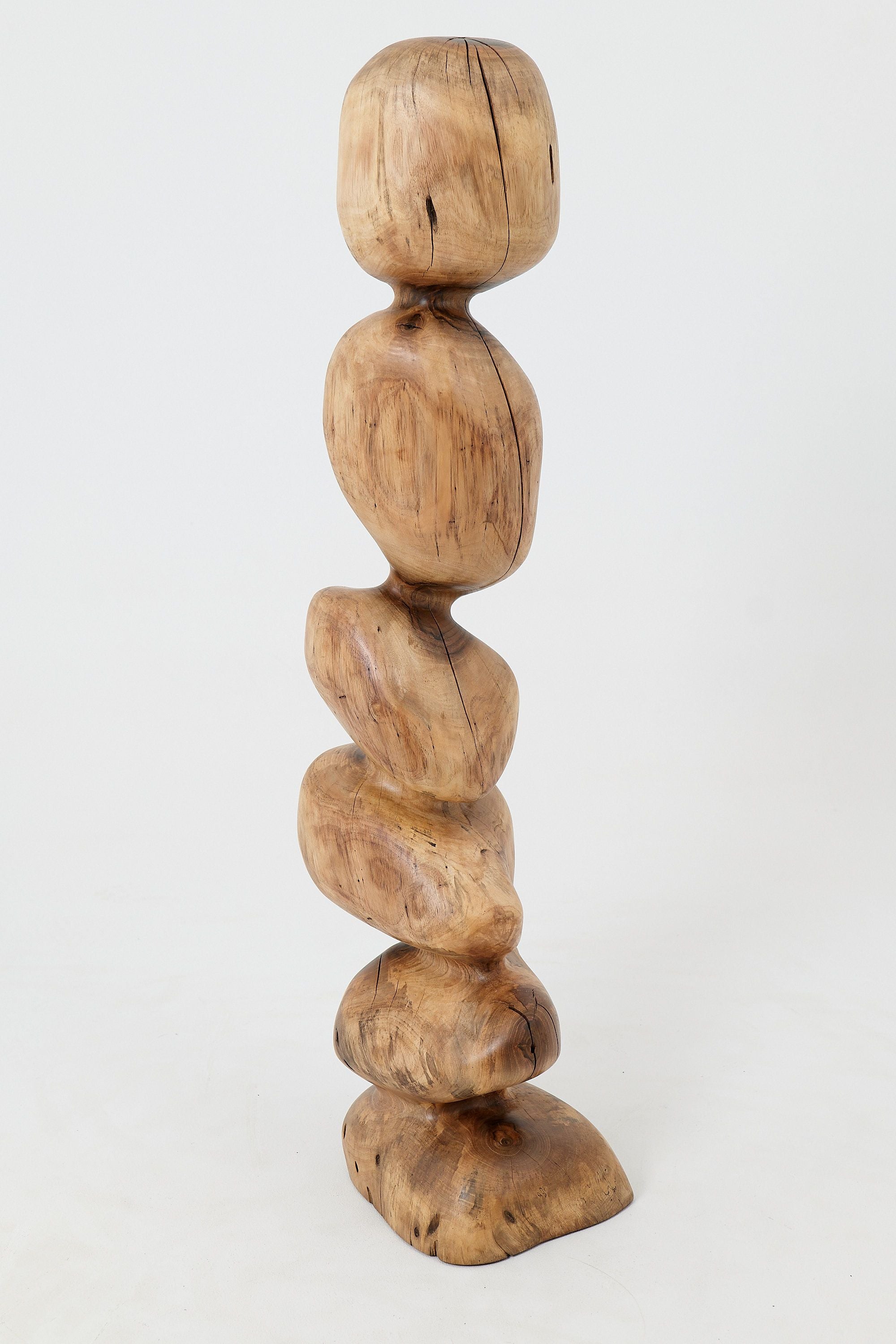Still Stand Abstract Wood Sculpture, Chainsaw Carved, Walnut - image 10