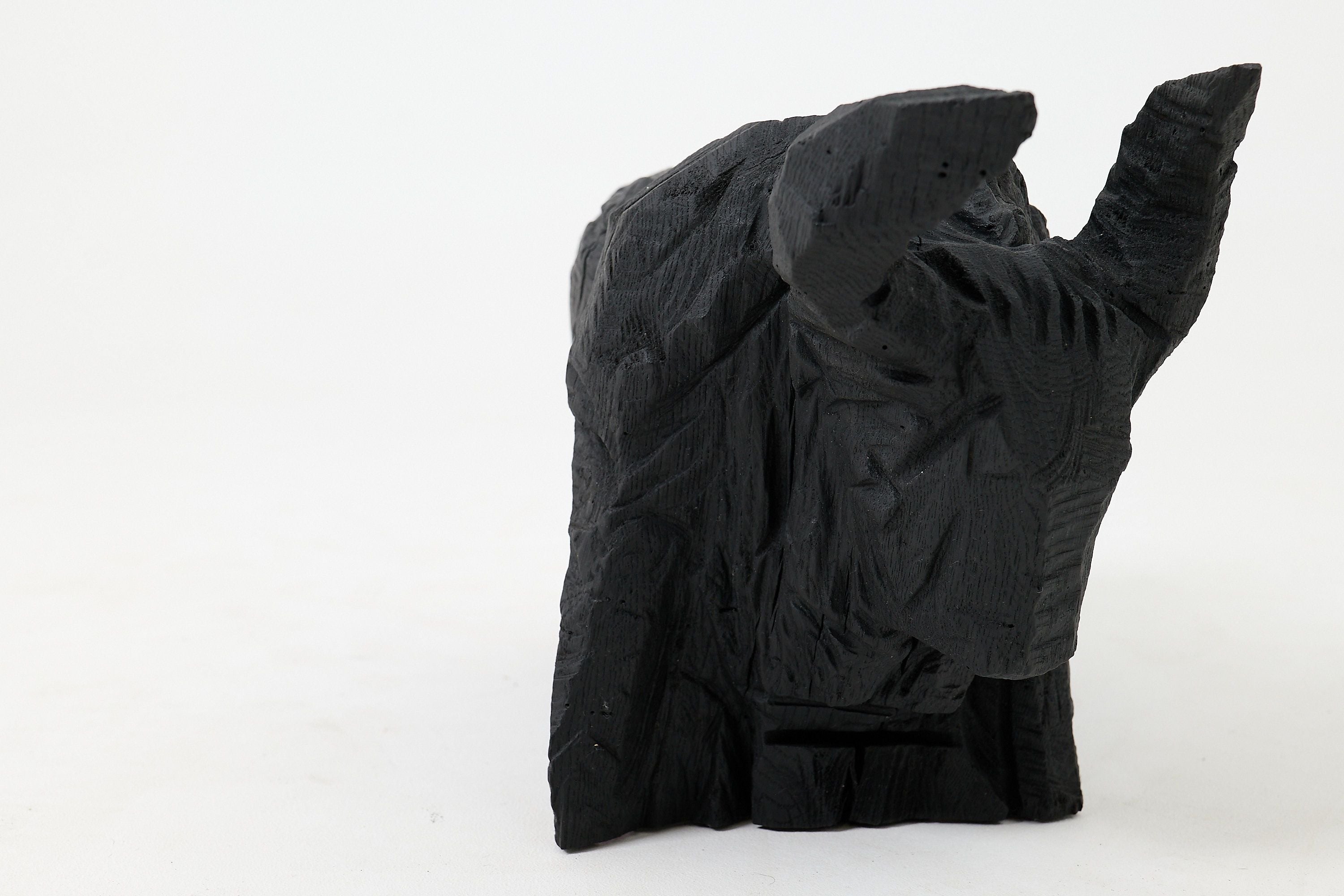 Taurus, Chainsaw Carved, Burnt Oak, Abstract Sculpture, Bull, Handmade, Black - image 16