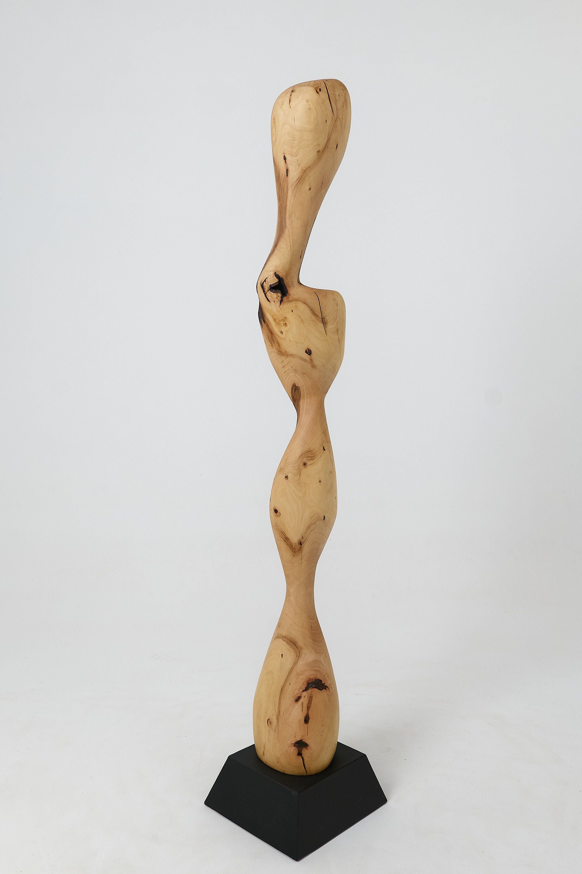 Still Stand Abstract Wood Sculpture, Chainsaw Carved, Walnut - image 4