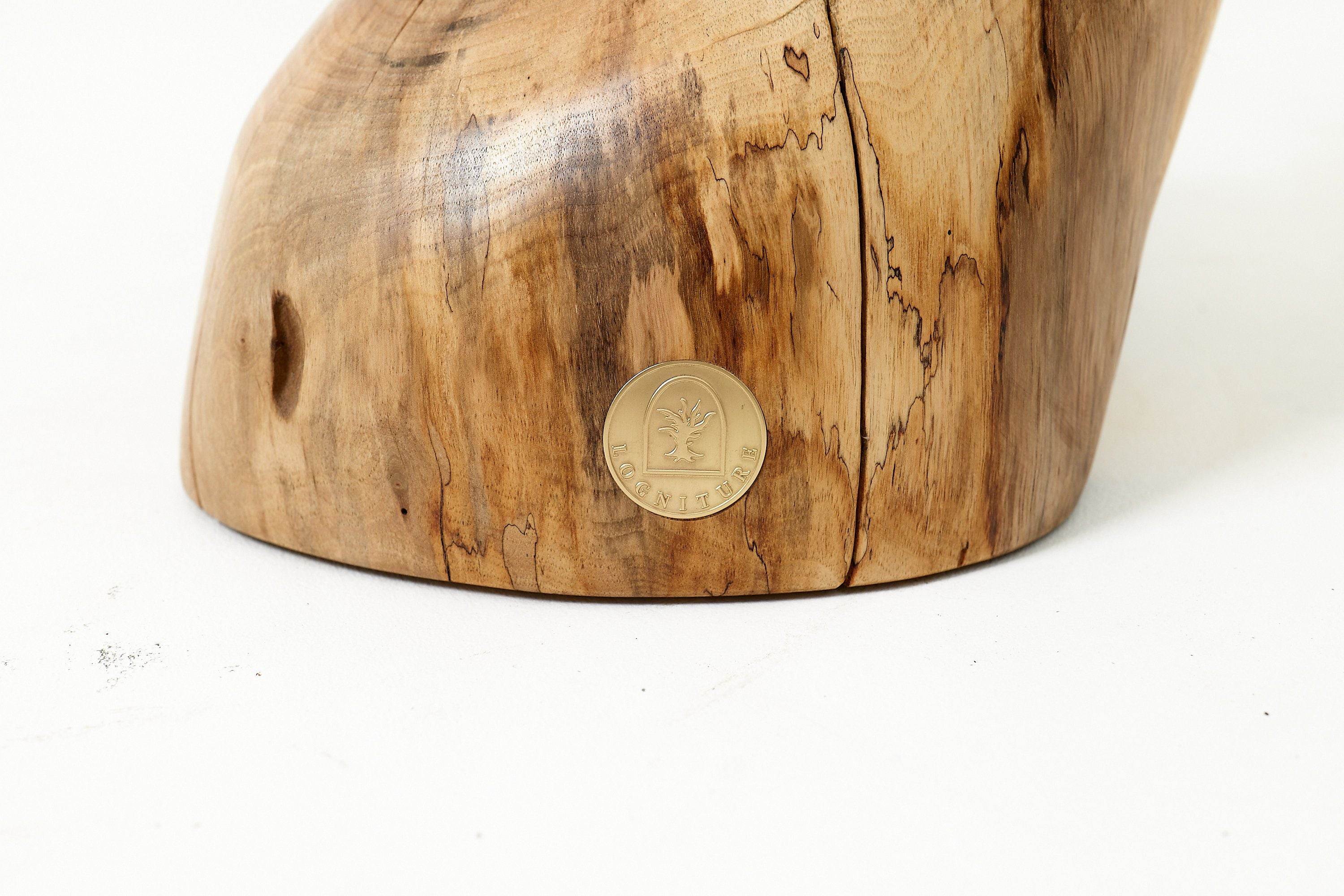 Sculptural Side Table, Stool, Solid Wood, Walnut, Contemporary Design - image 6