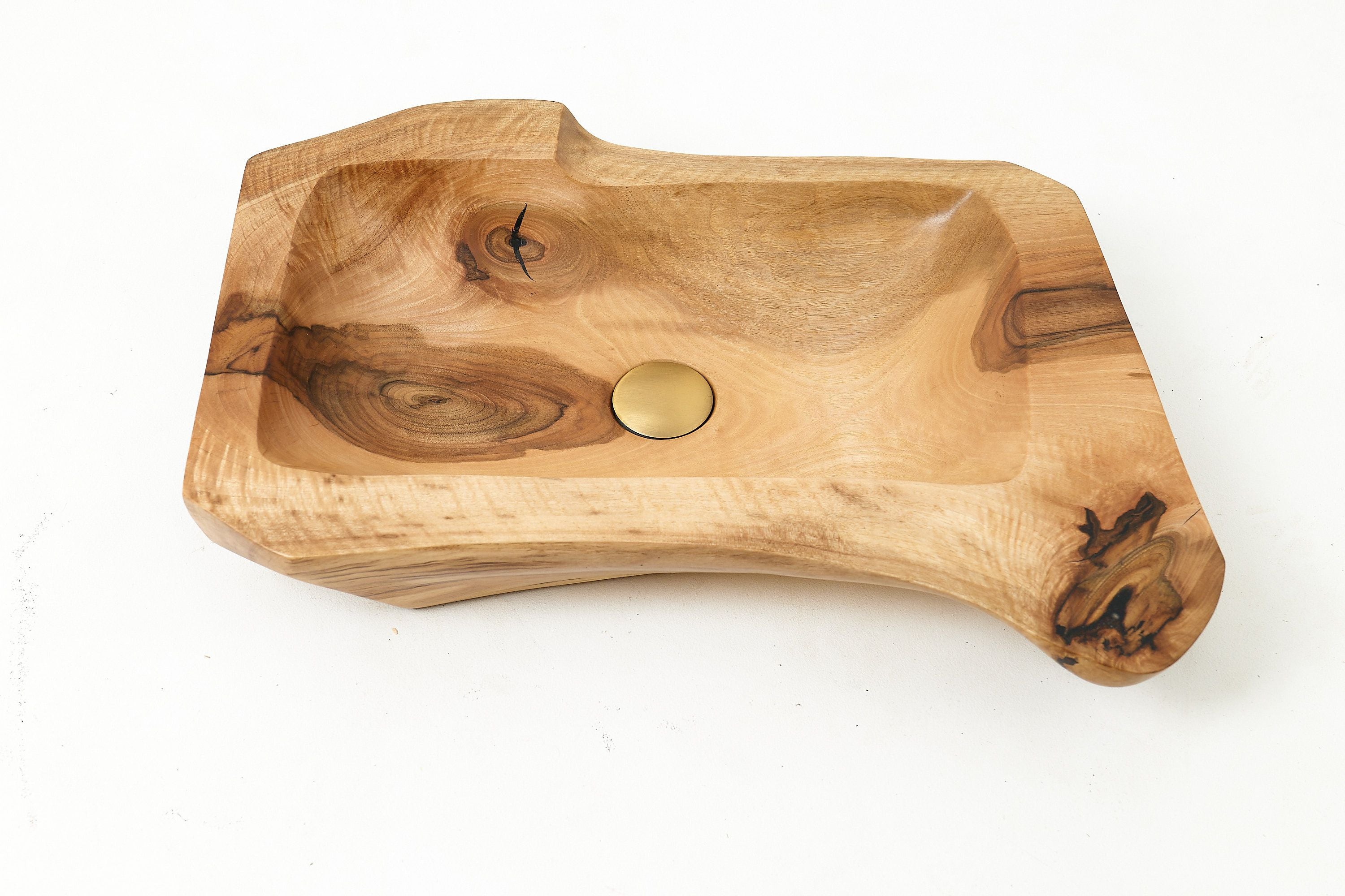 Live Edge Wood Bathroom Sink, Basin, Solid Wood, Walnut, Handmade