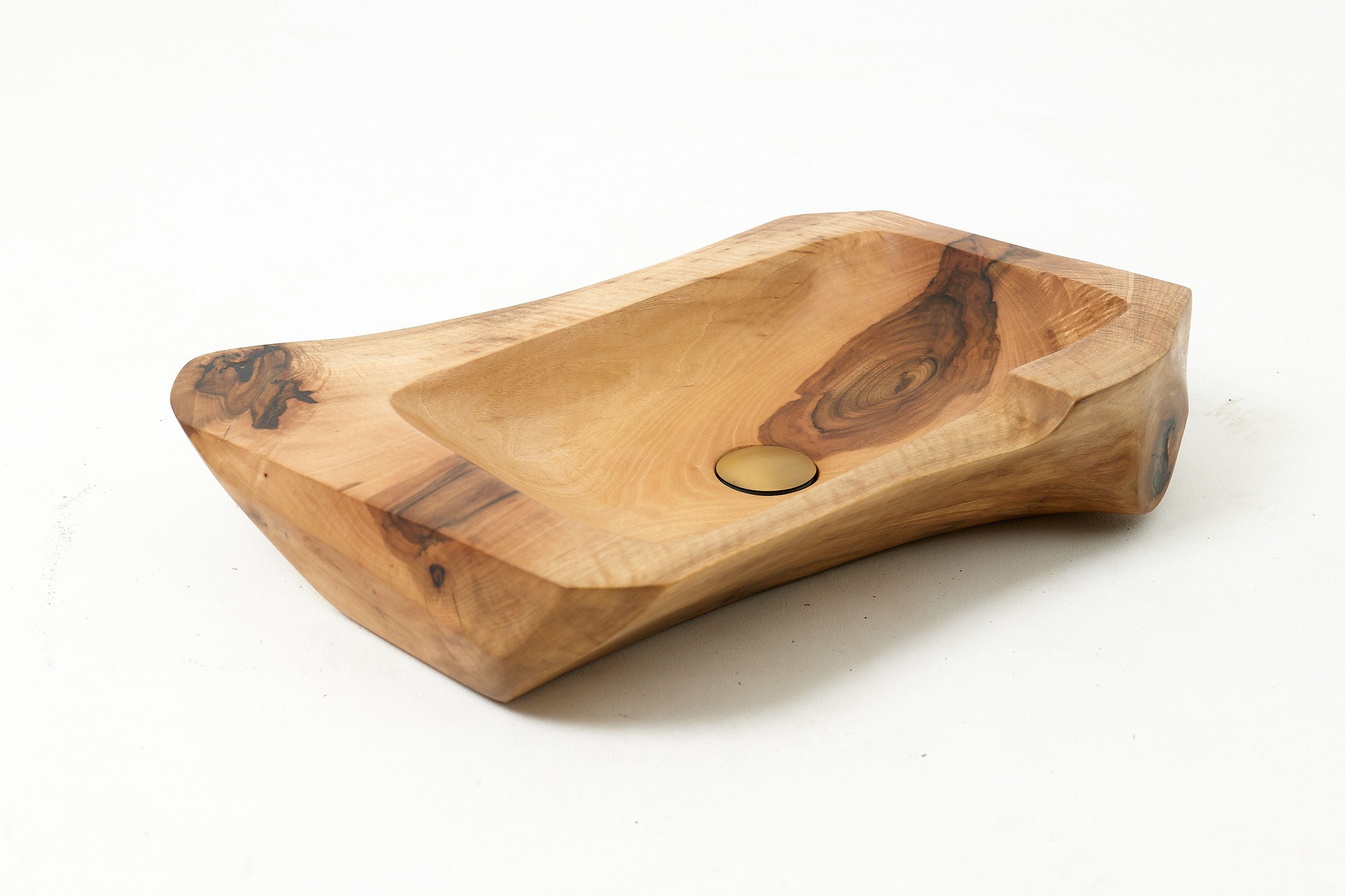 Live Edge Wood Bathroom Sink, Basin, Solid Wood, Walnut, Handmade - image 9