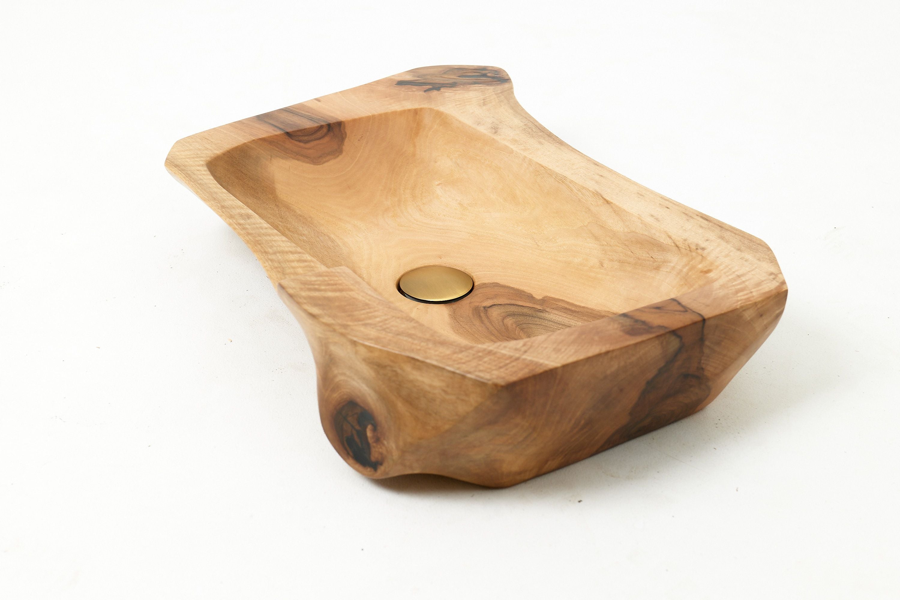 Live Edge Wood Bathroom Sink, Basin, Solid Wood, Walnut, Handmade - image 14