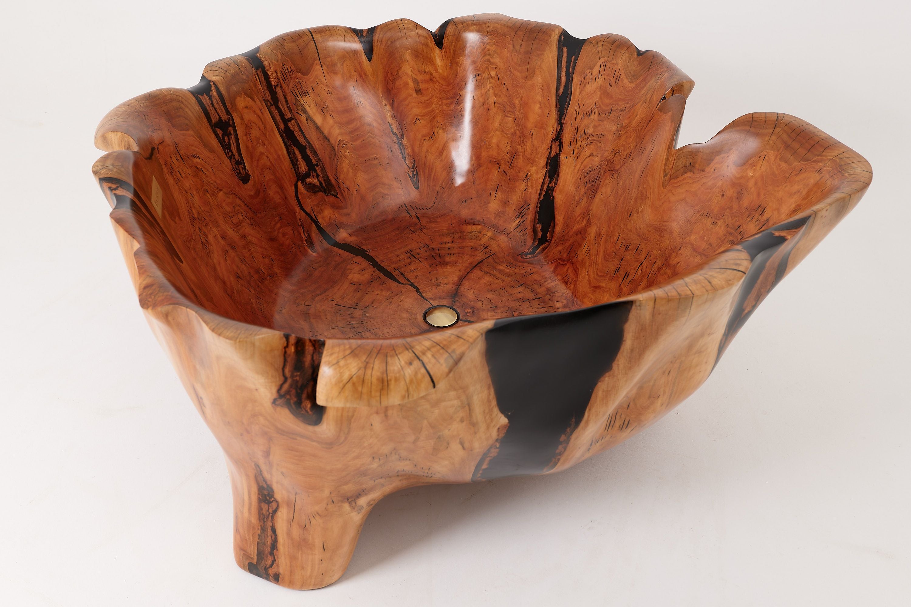 Live Edge Bathtub Carved from Single Piece of Wood, Logniture - image 5