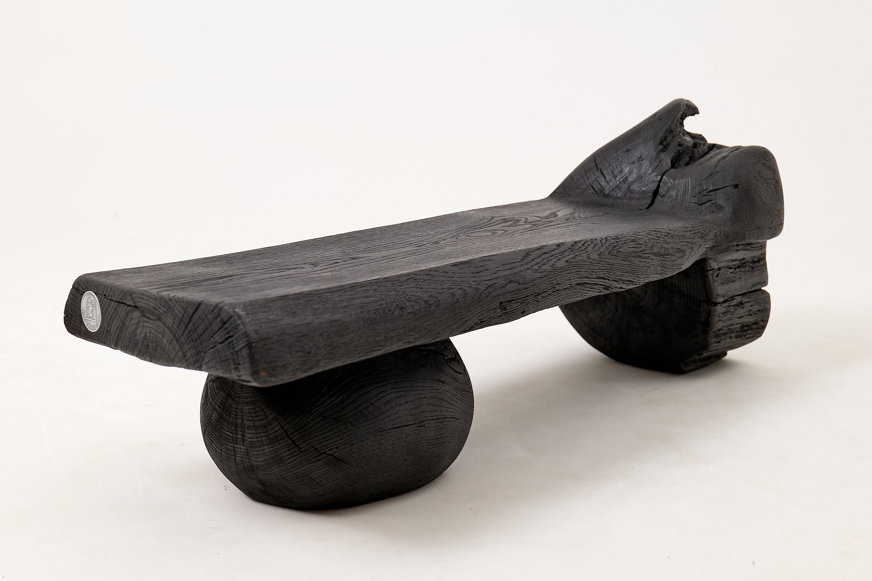Solid Wood Bench, Log Bench, Charred, Organic, Modern Sculptural Seat - image 15