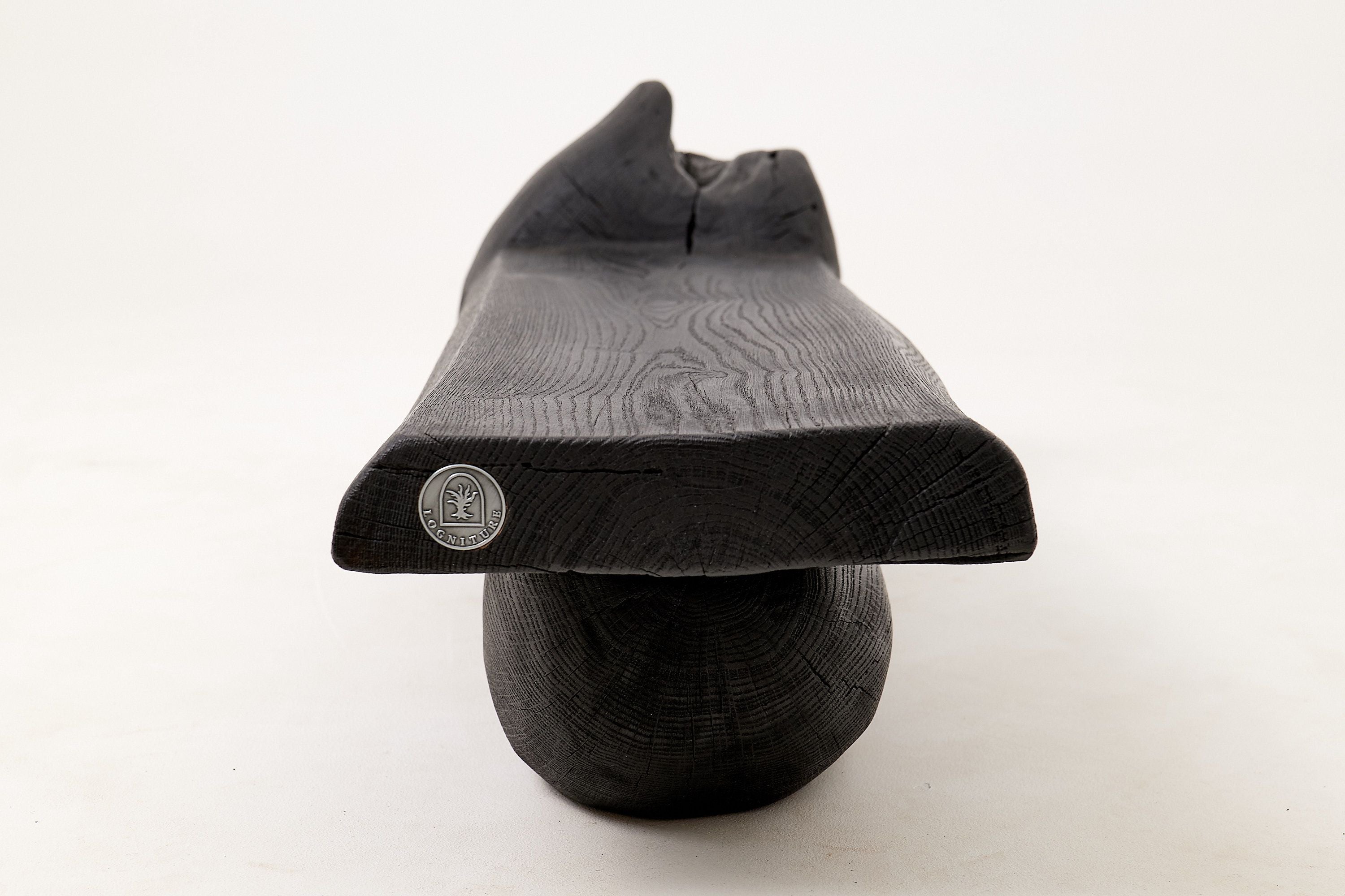 Solid Wood Bench, Log Bench, Charred, Organic, Modern Sculptural Seat - image 14