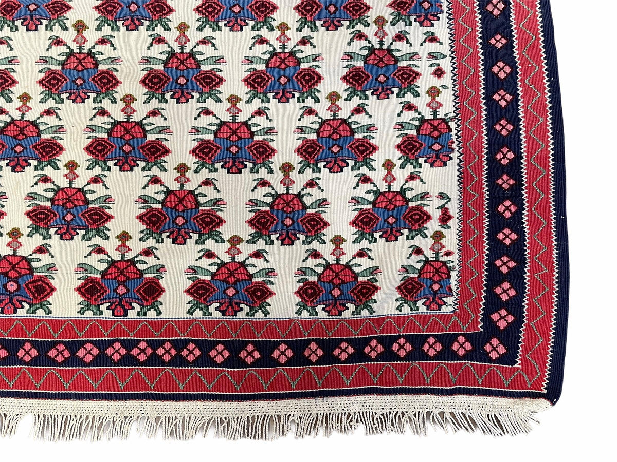 3x5 Vintage Kurdish Senneh Kilim Rug 3 x 5 Heirloom Rug Flatweave Antique Rug Playroom Rug Collectible Rug Beige Kilim - Jewel Rugs, view 9