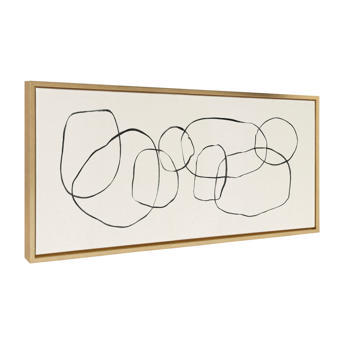 Sylvie Dancing Circles Framed Canvas by Teju Reval