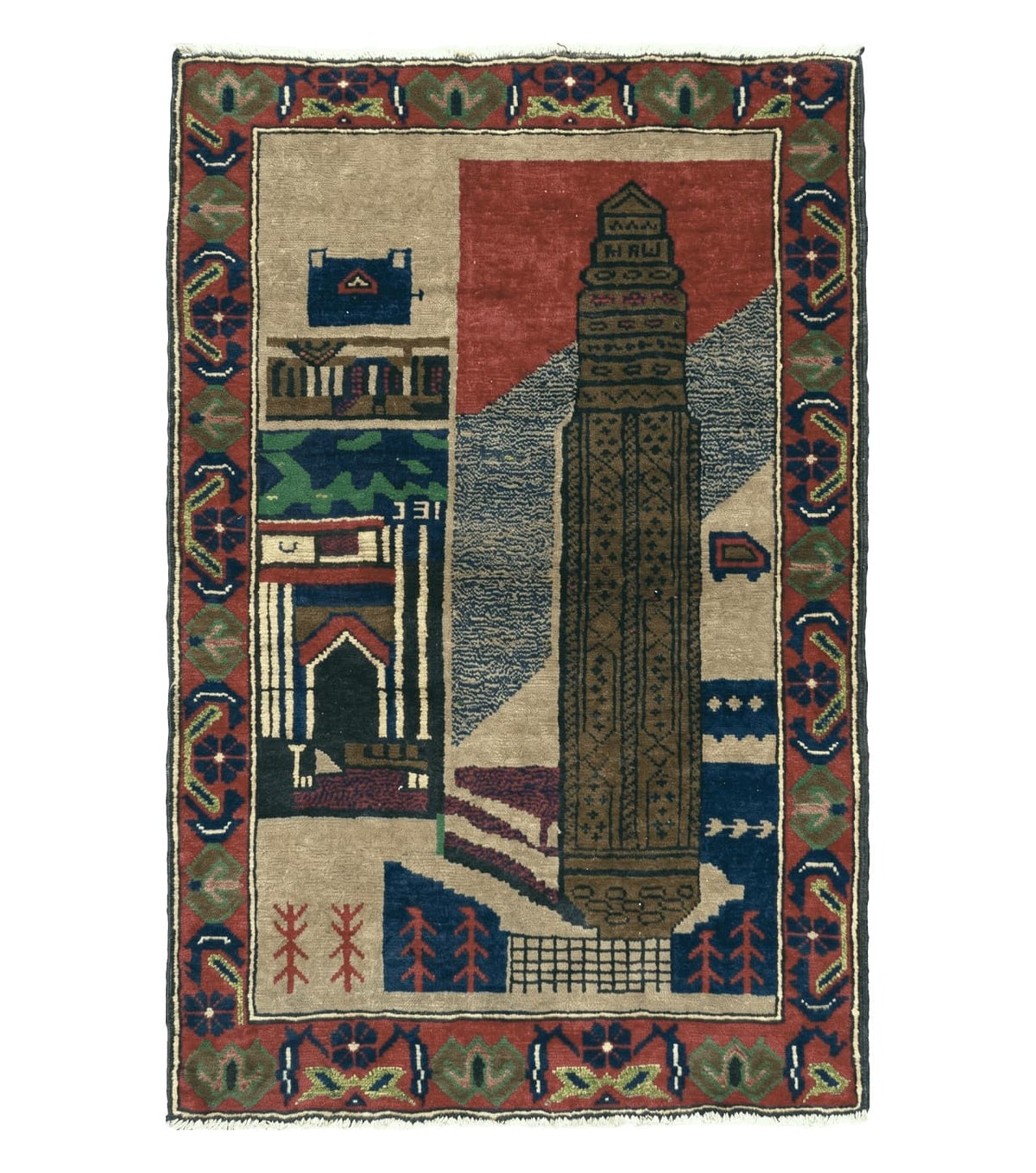 3' X 4' New Vintage Handmade Afghan Balouch Tribal Wool Pictorial Rug # 281 - Jewel Rugs
