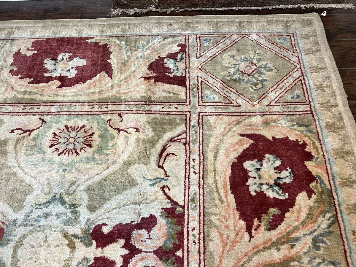 Large Egyptian Oushak Rug 12x21, Wool Handmade Vintage Carpet, Allover Pattern, Oversized 12 x 21 ft Traditional Rug - Jewel Rugs, view 7