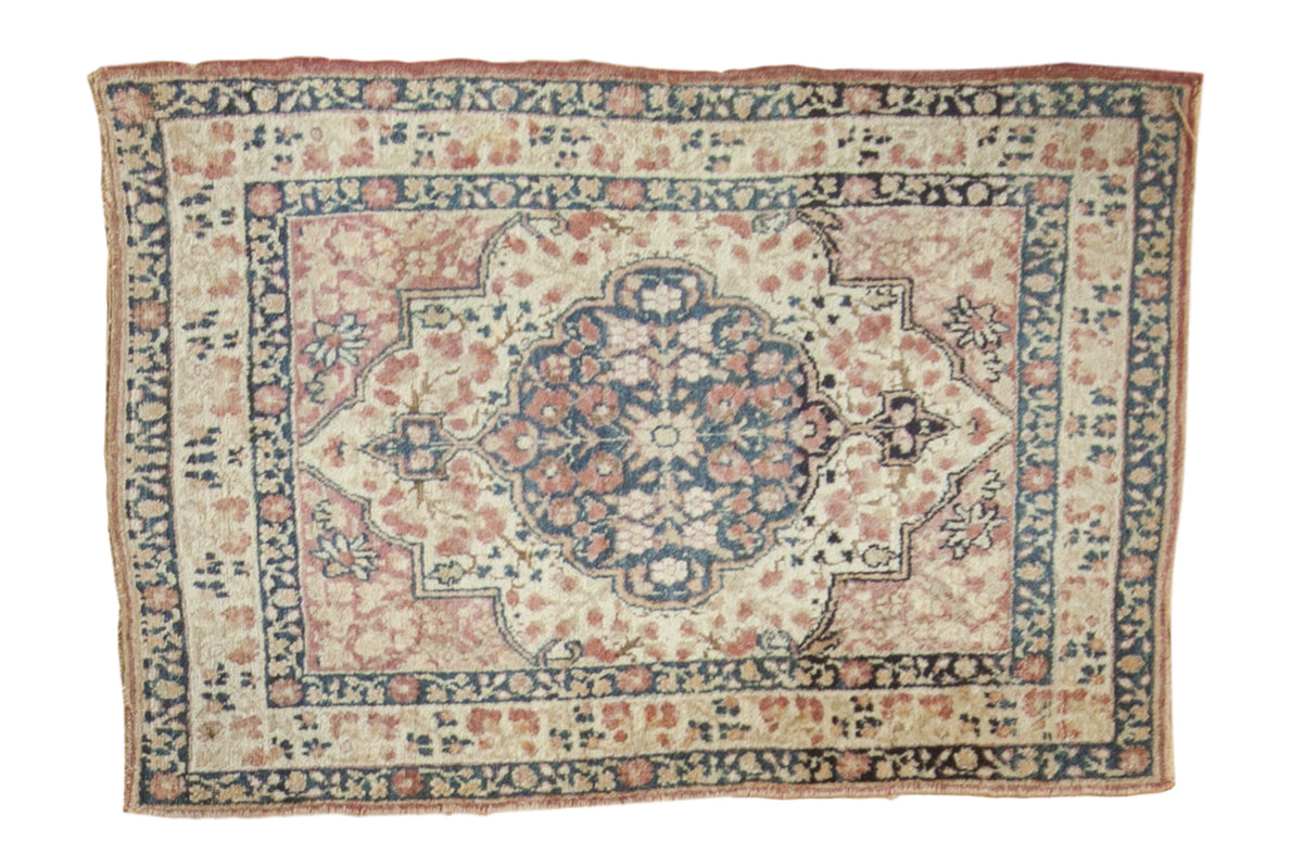 2x2.5 Antique Kerman Square Rug Mat
