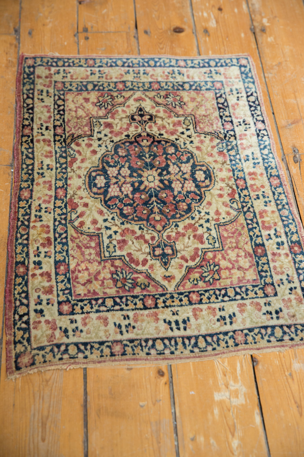 2x2.5 Antique Kerman Square Rug Mat