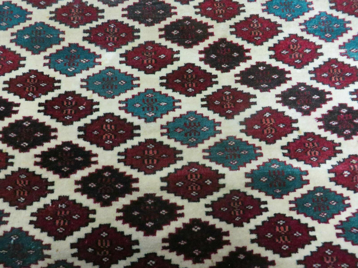 3' X 4' Vintage Handmade Pakistan Bokhara Turkoman Balouch Wool Rug Mat Nice - Jewel Rugs, view 5