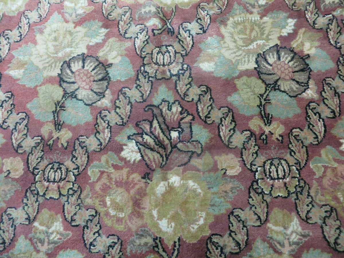 6' X 9' Handmade India Floral Oriental Wool Rug Carpet - Jewel Rugs, view 12