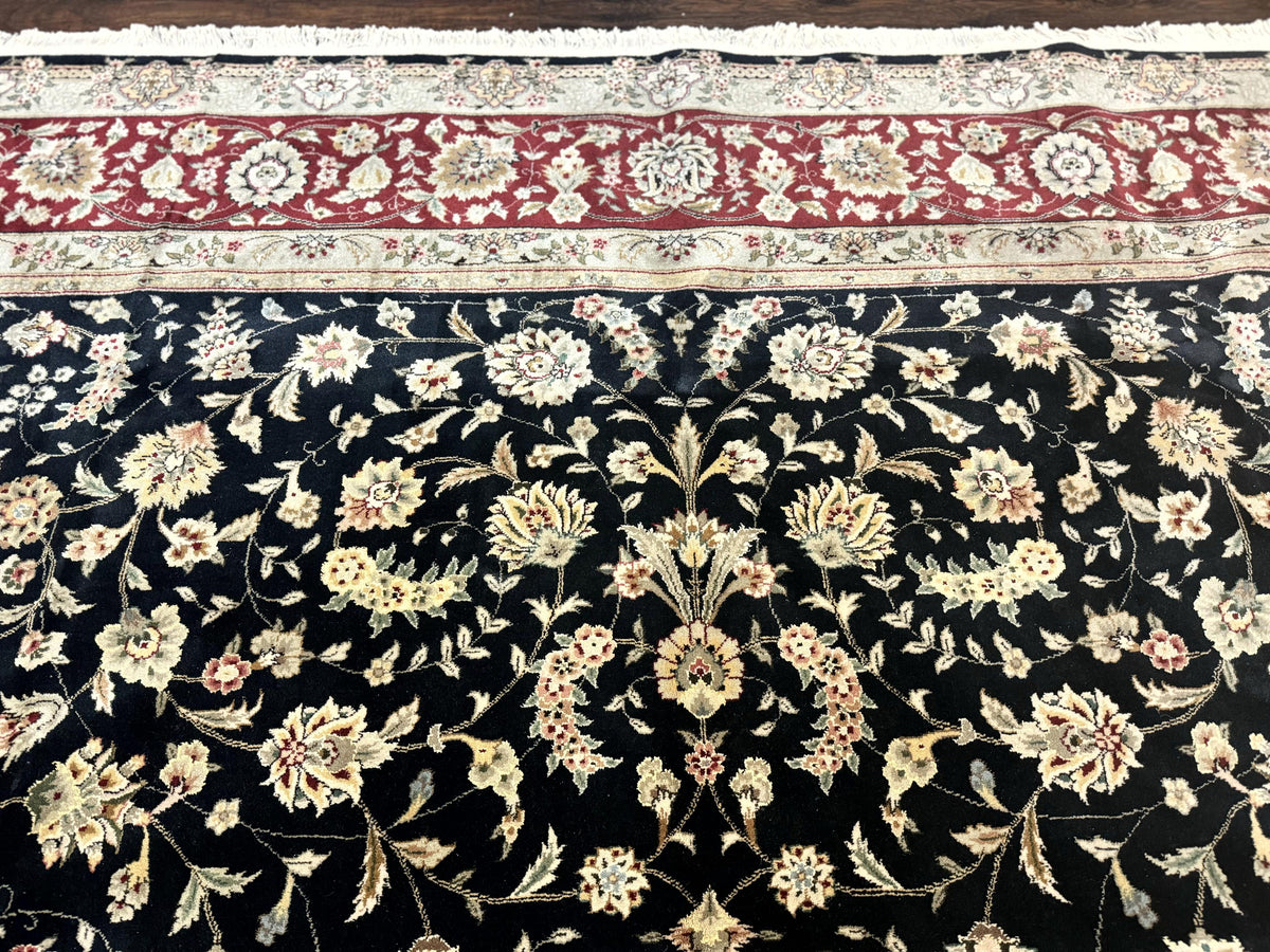 Black Pak Persian Rug 8x10, Floral Allover - Jewel Rugs, view 4