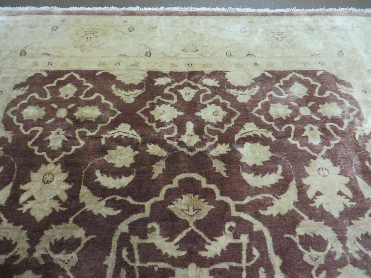 7' X 10' Vintage Fine Handmade Pakistan Peshawar Chobi Floral Wool Rug Vegy Dye - Jewel Rugs, view 4