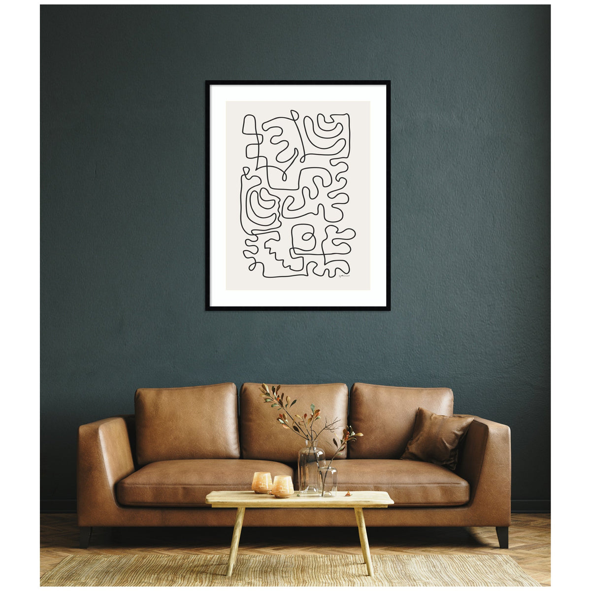 Connected Lines by Gabrielly Guedes Framed Wall Art Print