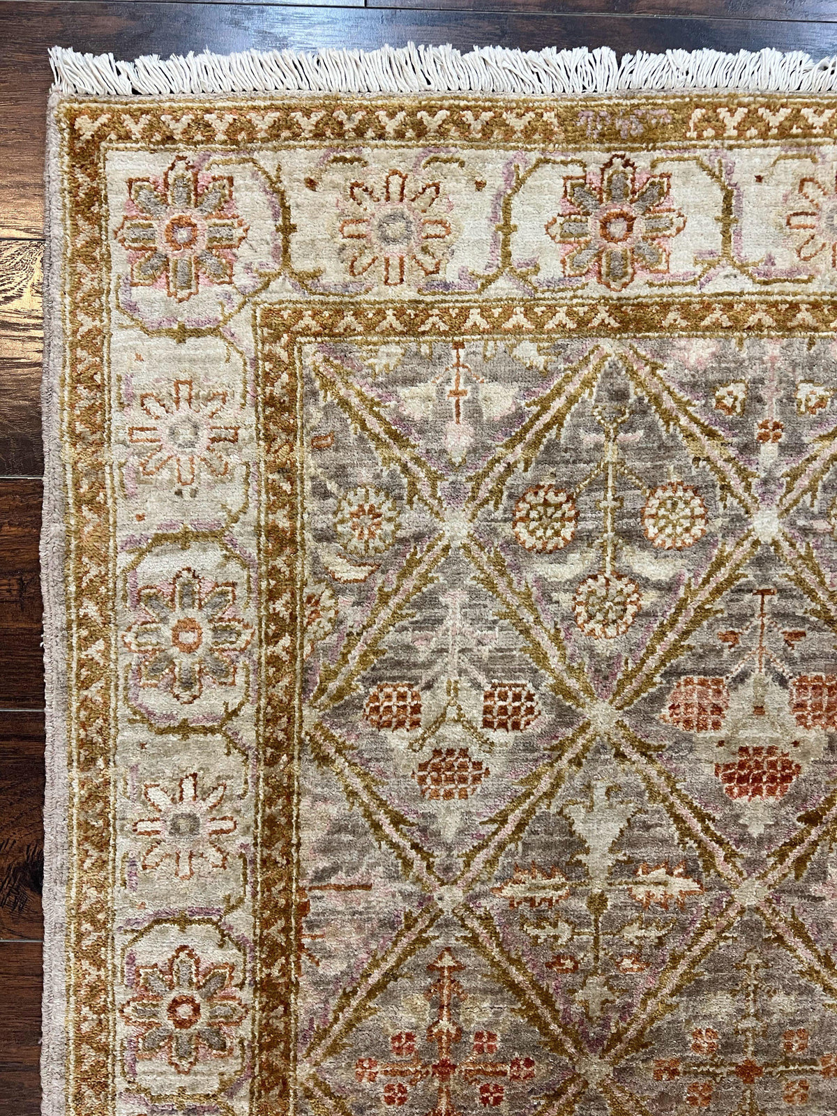 Pakistani Peshawar Rug 3x5, Safavieh Wool Handmade Hand Knotted Vintage Rug, Panel Design 3 x 5 Oriental Carpet - Jewel Rugs, view 7