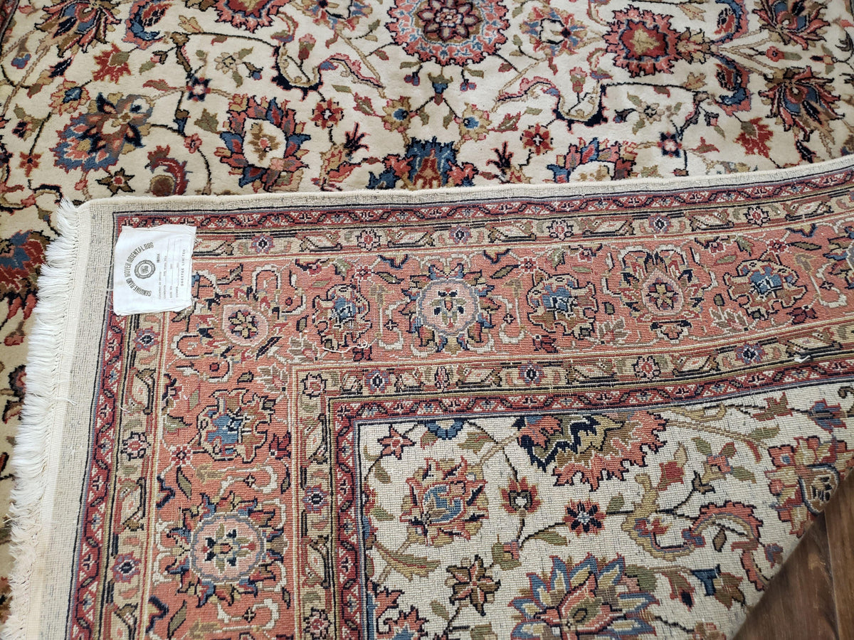 6x9 Top Quality Handmade Wool Area Rug Floral Allover Carpet Veg Dyes Beige - Jewel Rugs, view 10