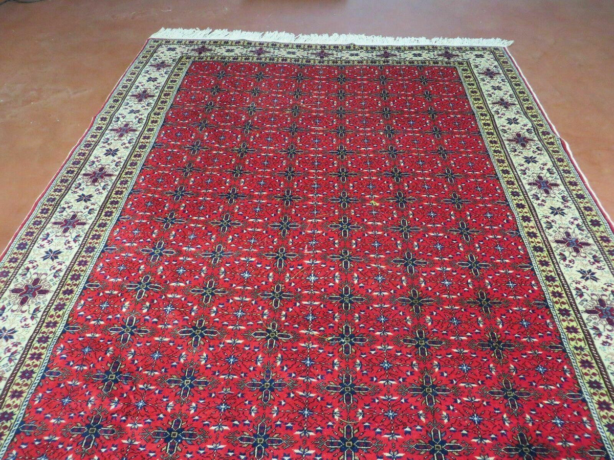 6' X 10' Vintage Handmade Turkish Sevas Kayseri Wool Rug Carpet Nice - Jewel Rugs, view 4