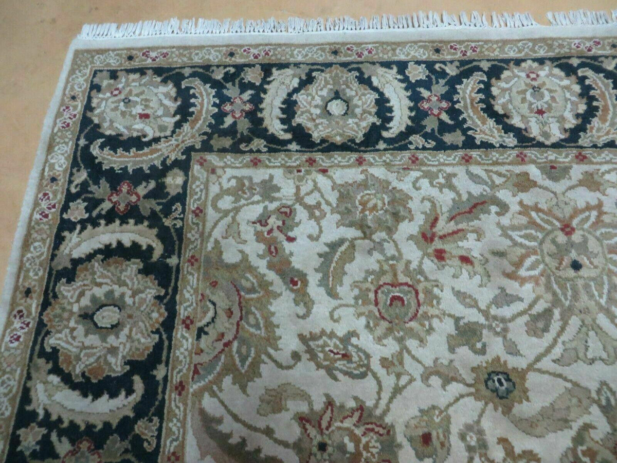 6' X 9' Vintage Handmade India Top Quality Jaipur Floral Oriental Tea Wash Nice - Jewel Rugs, view 6