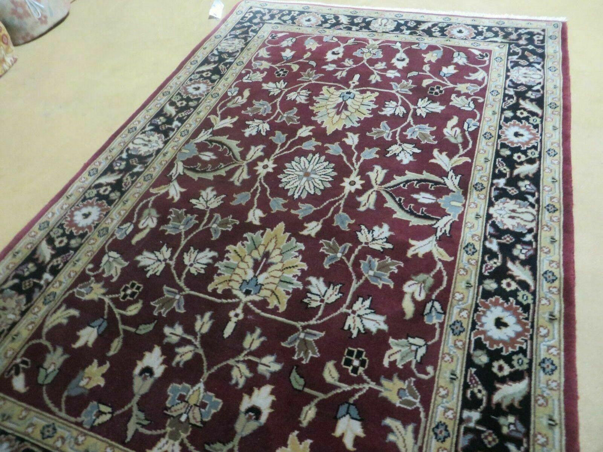 4' X 6' Handmade Finely Knotted Indian Agra Pattern Wool Rug Nice - Jewel Rugs, view 11