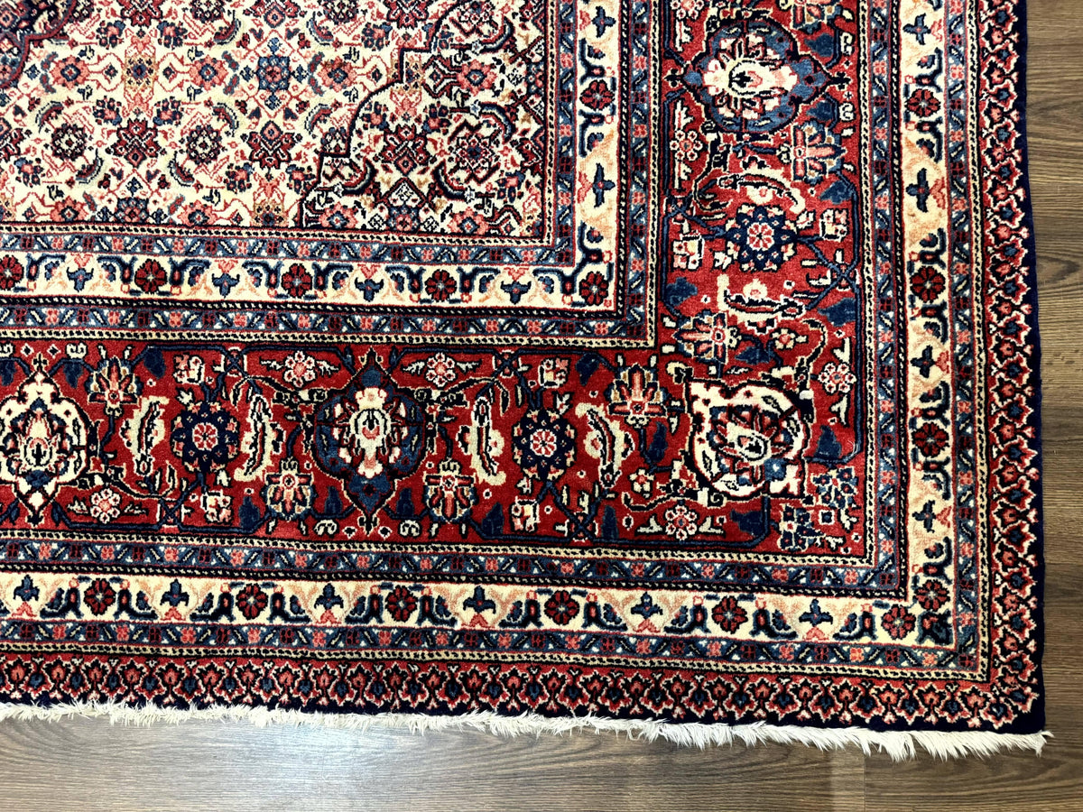 Persian Tabriz Rug 11x14 Navy Blue Herati Wool Carpet - Jewel Rugs, view 10