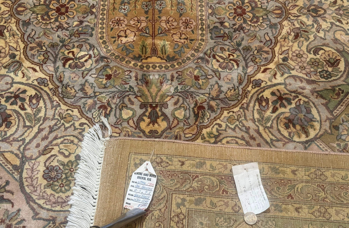 Pak Persian Rug 9x12, Diamond Panel Design, Fine 225 KPSI, Wool - Jewel Rugs, view 12