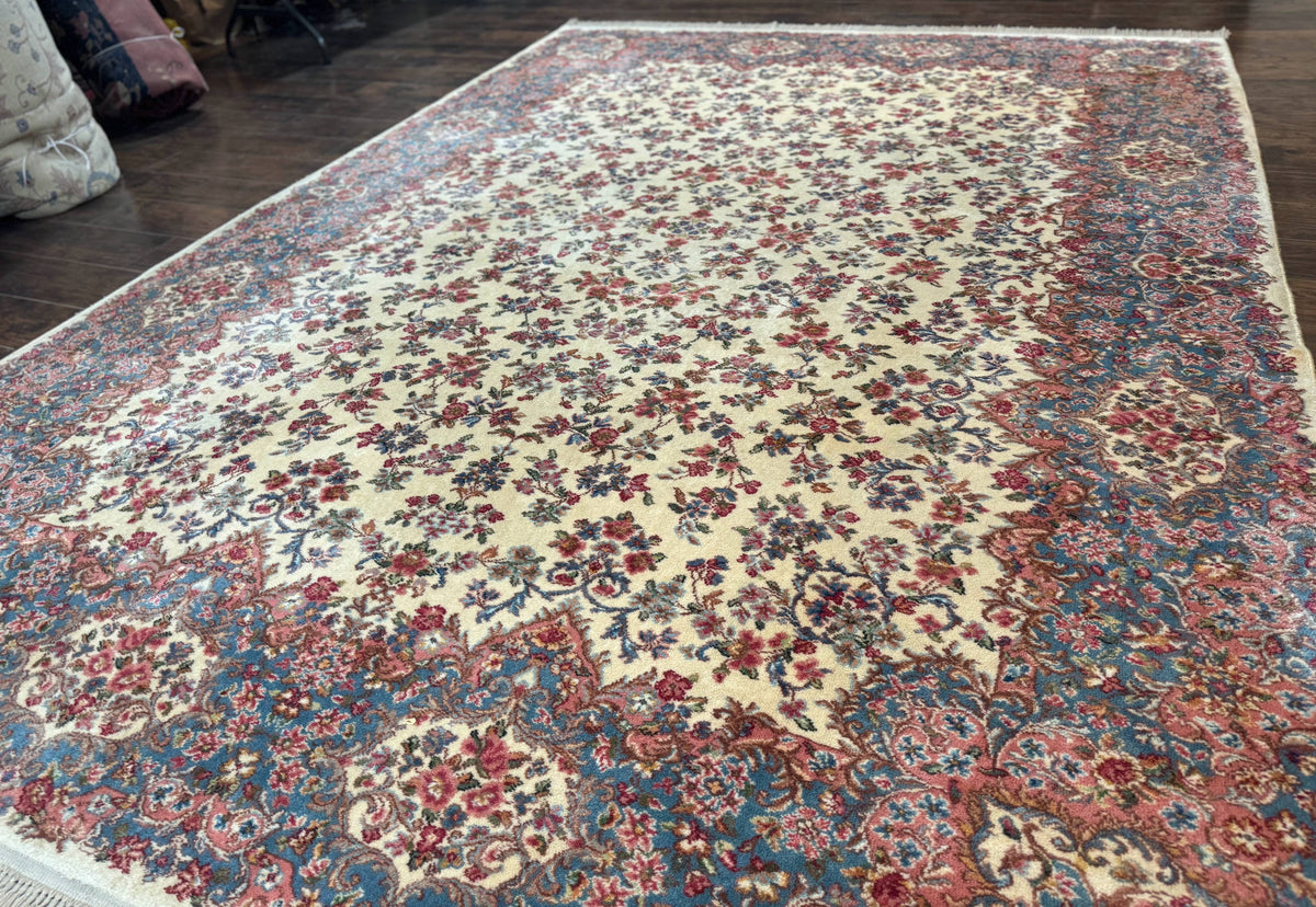 Karastan Rug 8.8 x 12 Ivory Kirman #788, Original 700 Series, Wool Karastan Carpet, Karastan Area Rug, Vintage Karastan, Living Room Rug - Jewel Rugs, view 13