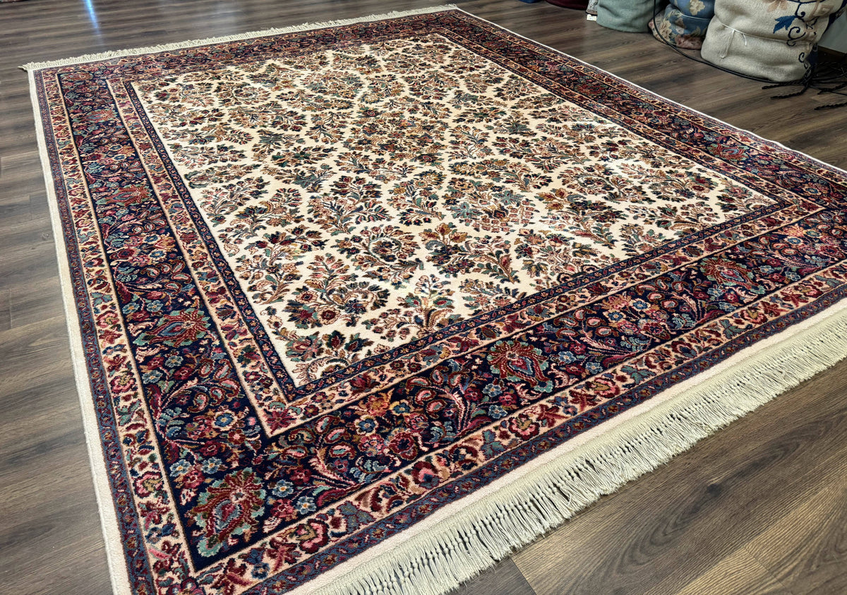 Karastan Rug 8.8 x 10.6 Ivory Sarouk #700/760, Wool Discontinued Original 700 Series - Jewel Rugs, view 12